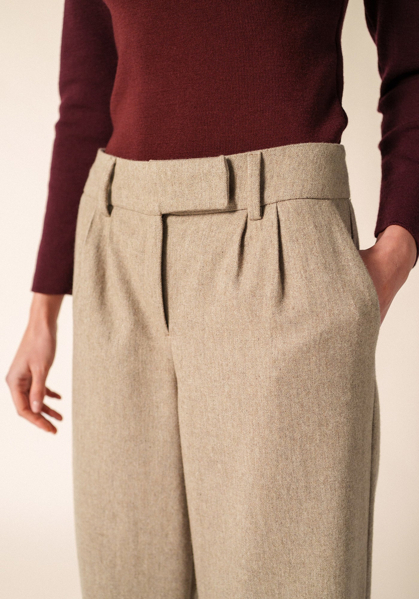 Bianca Trousers (BEIGE FONCE)
