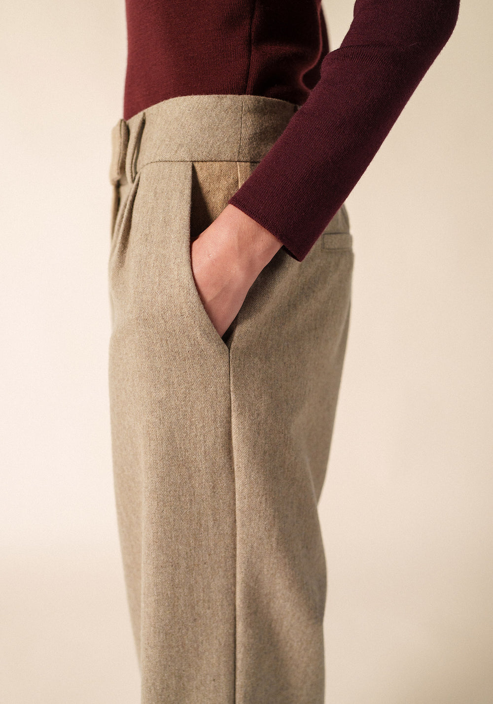 Bianca Trousers (BEIGE FONCE)