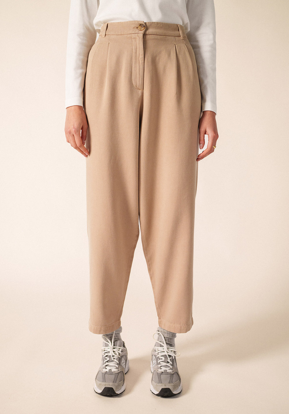 Pantalones de corte recto (BEIGE OSCURO)
