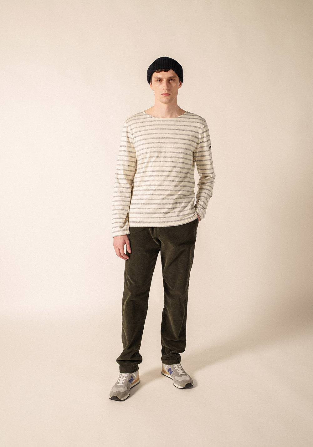 Beille Breton Shirt (ECRU/GRIS)