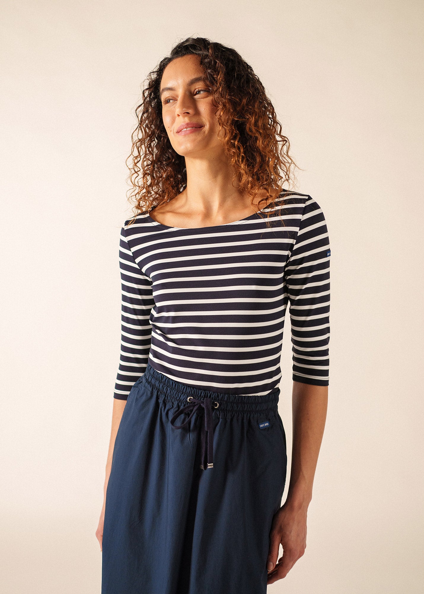 Garde Côte anti-UV striped sailor shirt 3/4 length sleeves, in