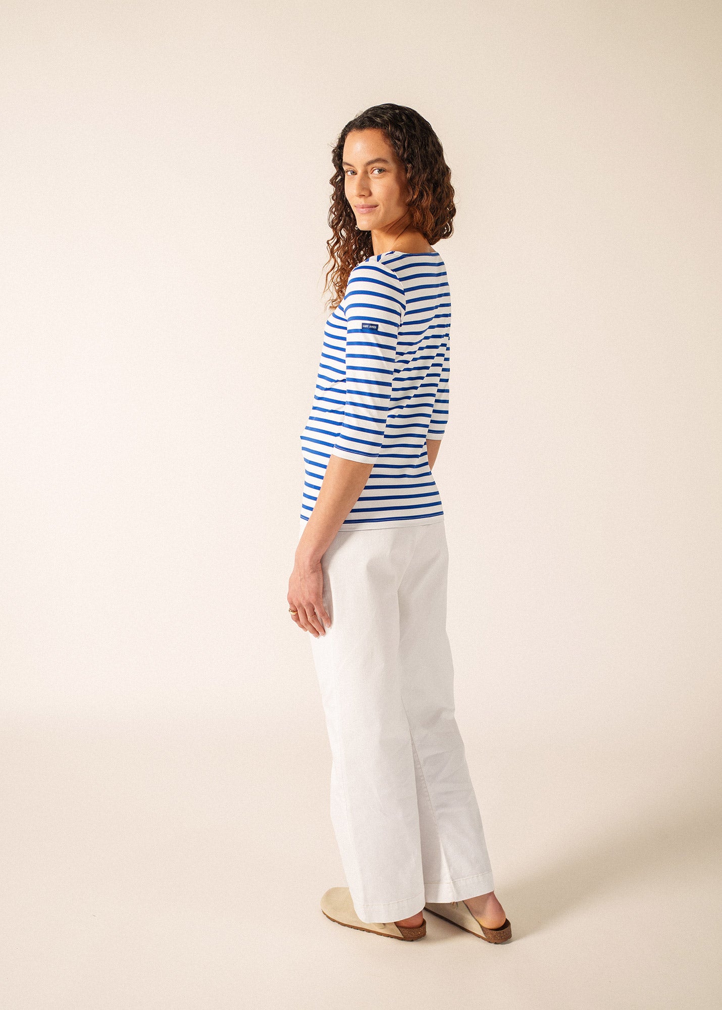 Phare boat neck striped sailor shirt anti-UV, in jersey | SAINT