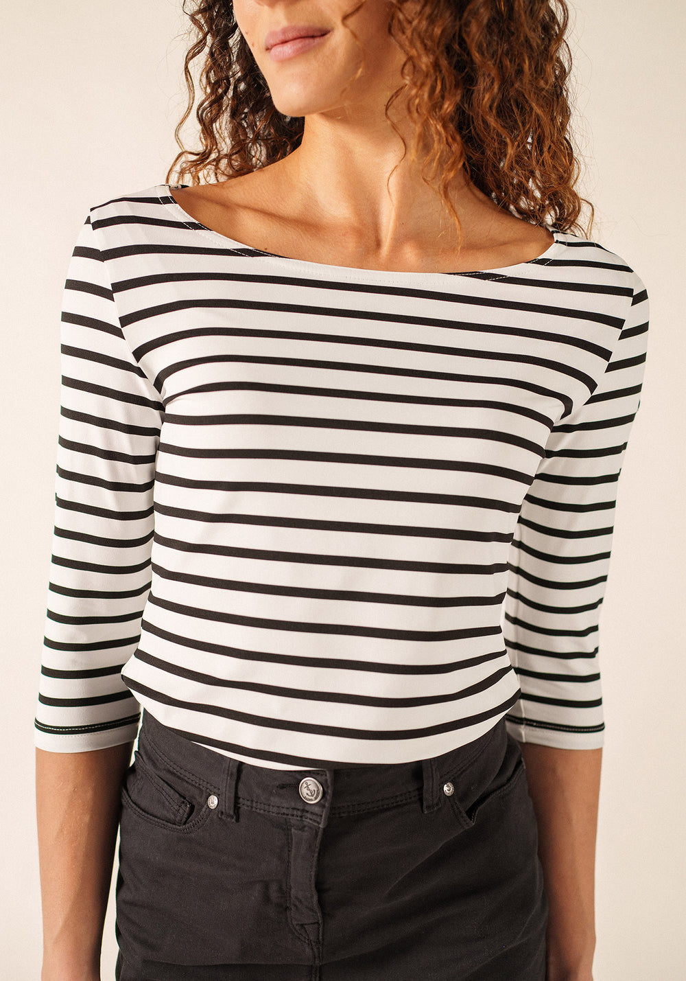 Camisa Garde-Côte Breton (NEIGE/NOIR)