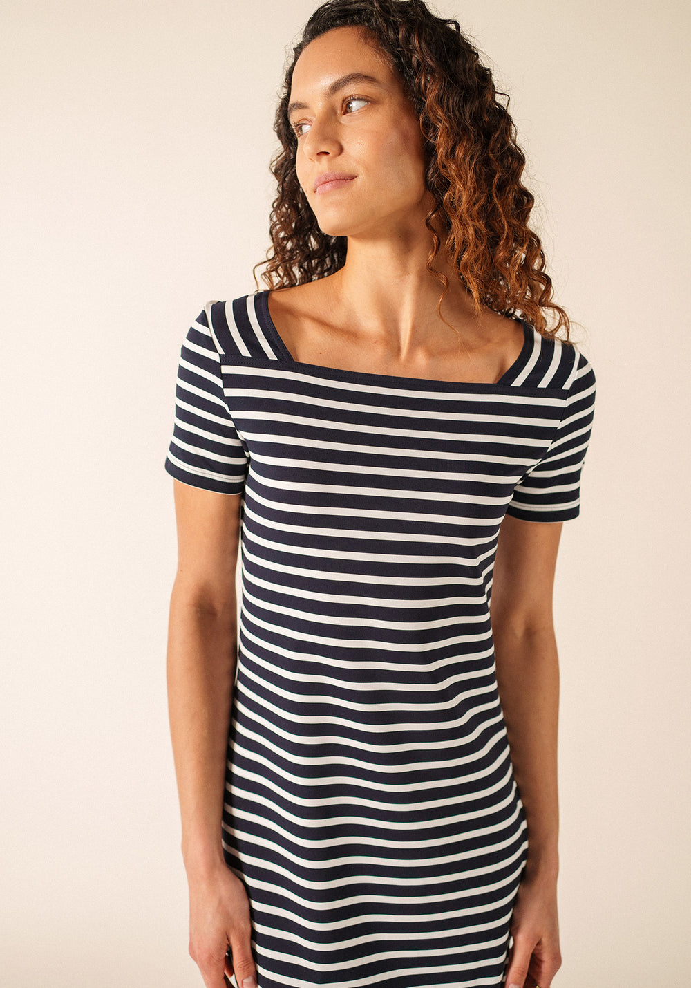 Vestido Tolède (AZUL MARINO/BLANCO)