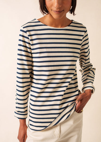 Tシャツ・カットソー SAINT JAMES Meridien II Elbow Patch (0MM) ASJM24109150MM Méridien iconic sailor shirt with striped elbow patches in