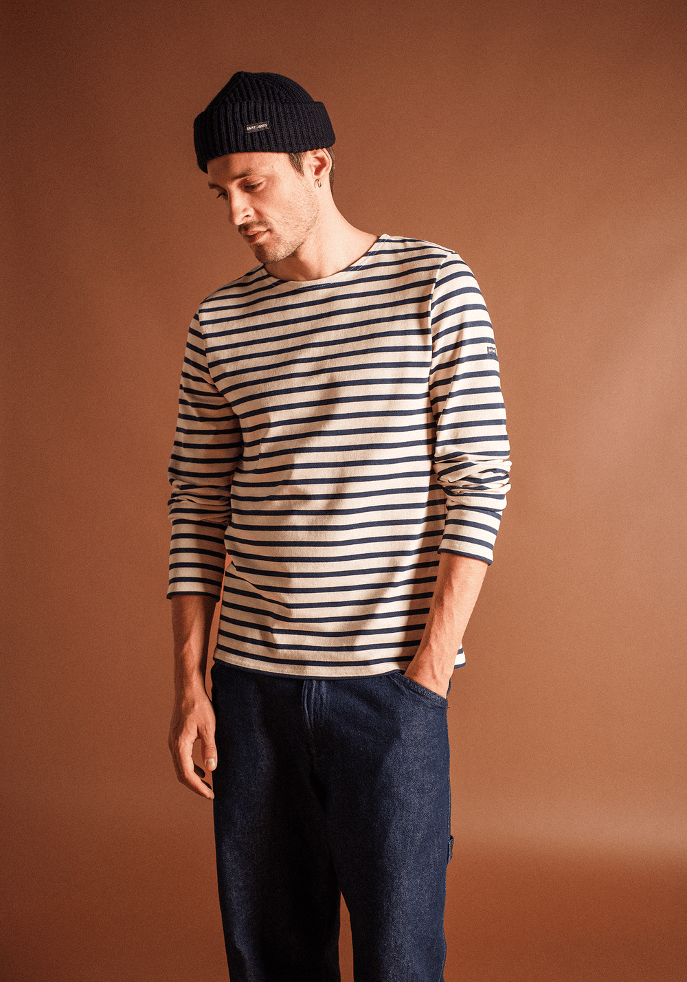 Méridien Breton shirt (ECRU/MARINE)