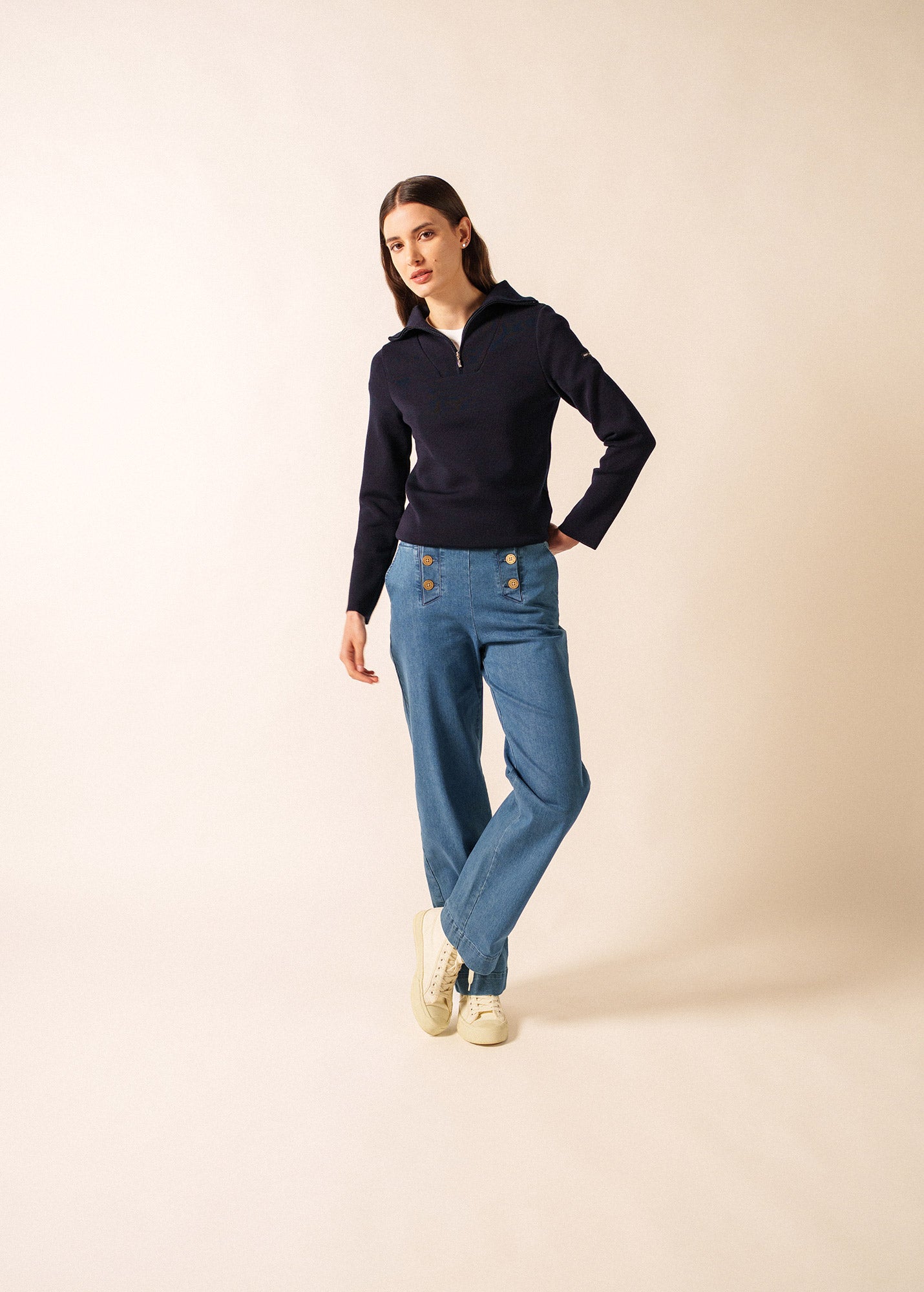 Passerelle trucker jumper in wool | SAINT JAMES Official website