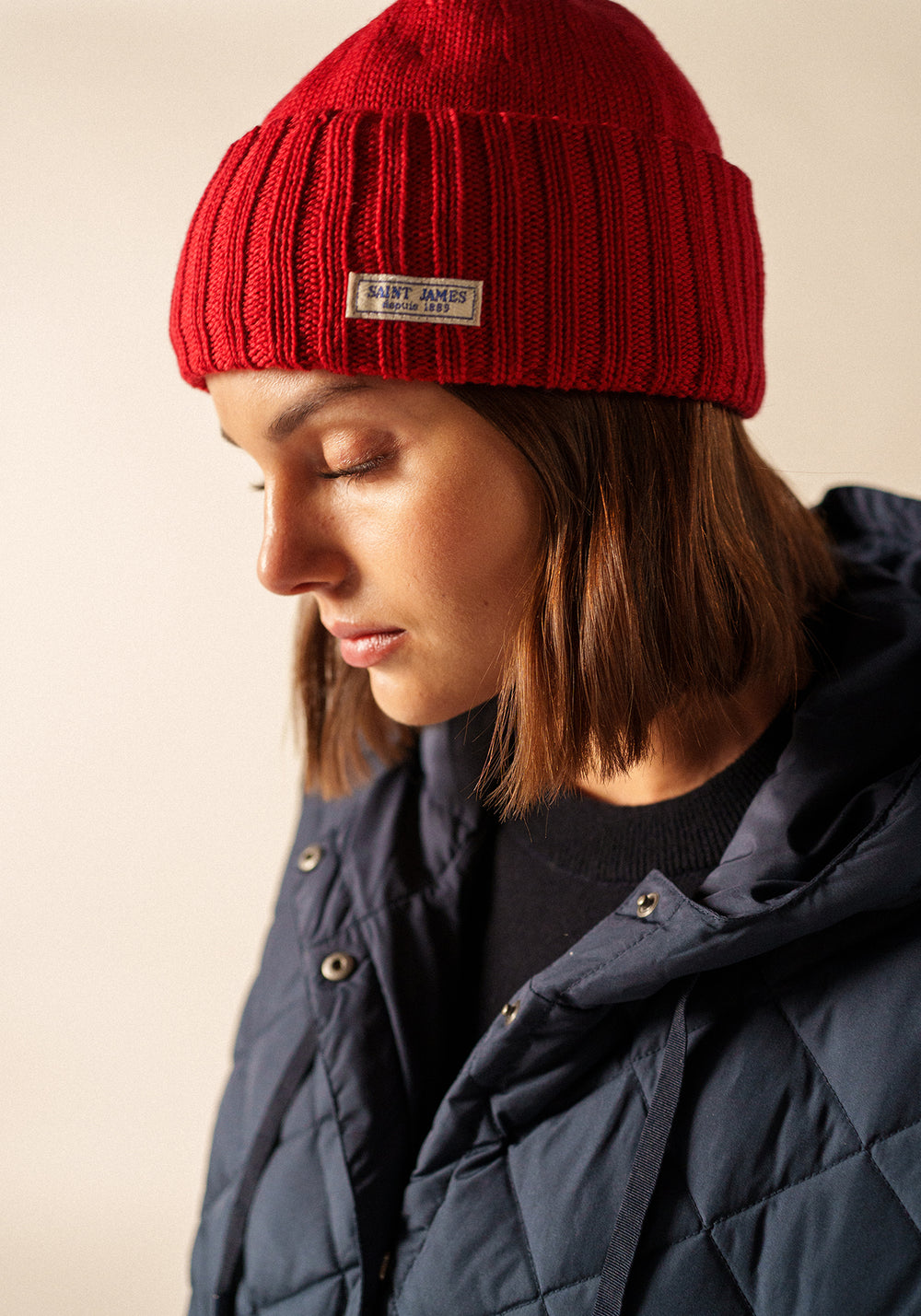 Barbaresque turn-up hat - in knitted wool (MEDOC)