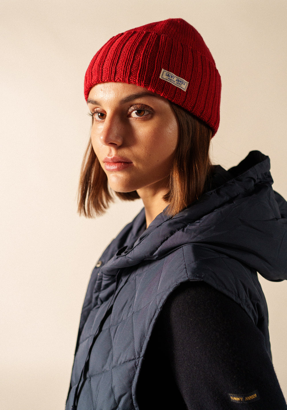 Barbaresque turn-up hat - in knitted wool (MEDOC)