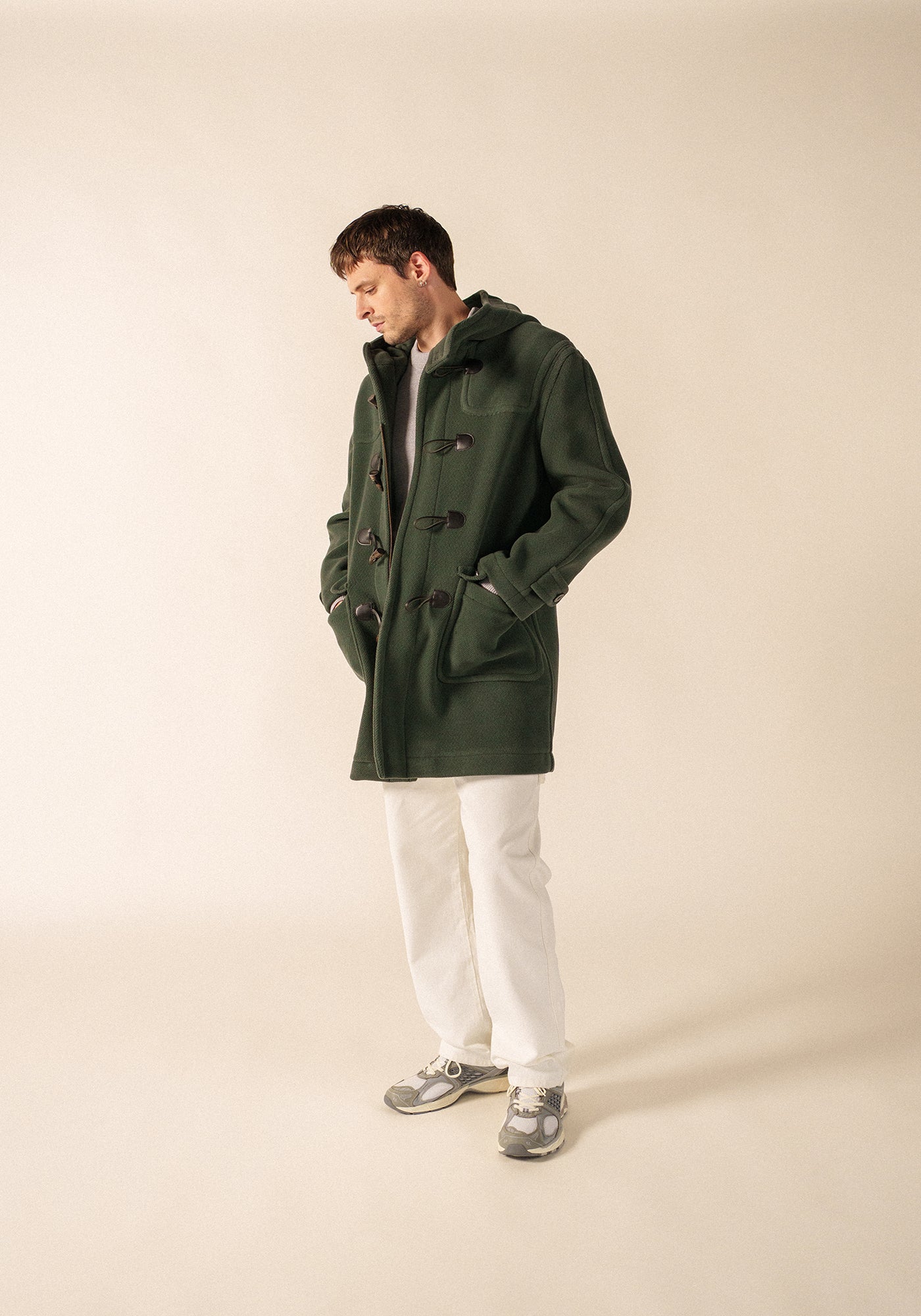 Saturne classic duffle-coat - in wool (VEGETAL)