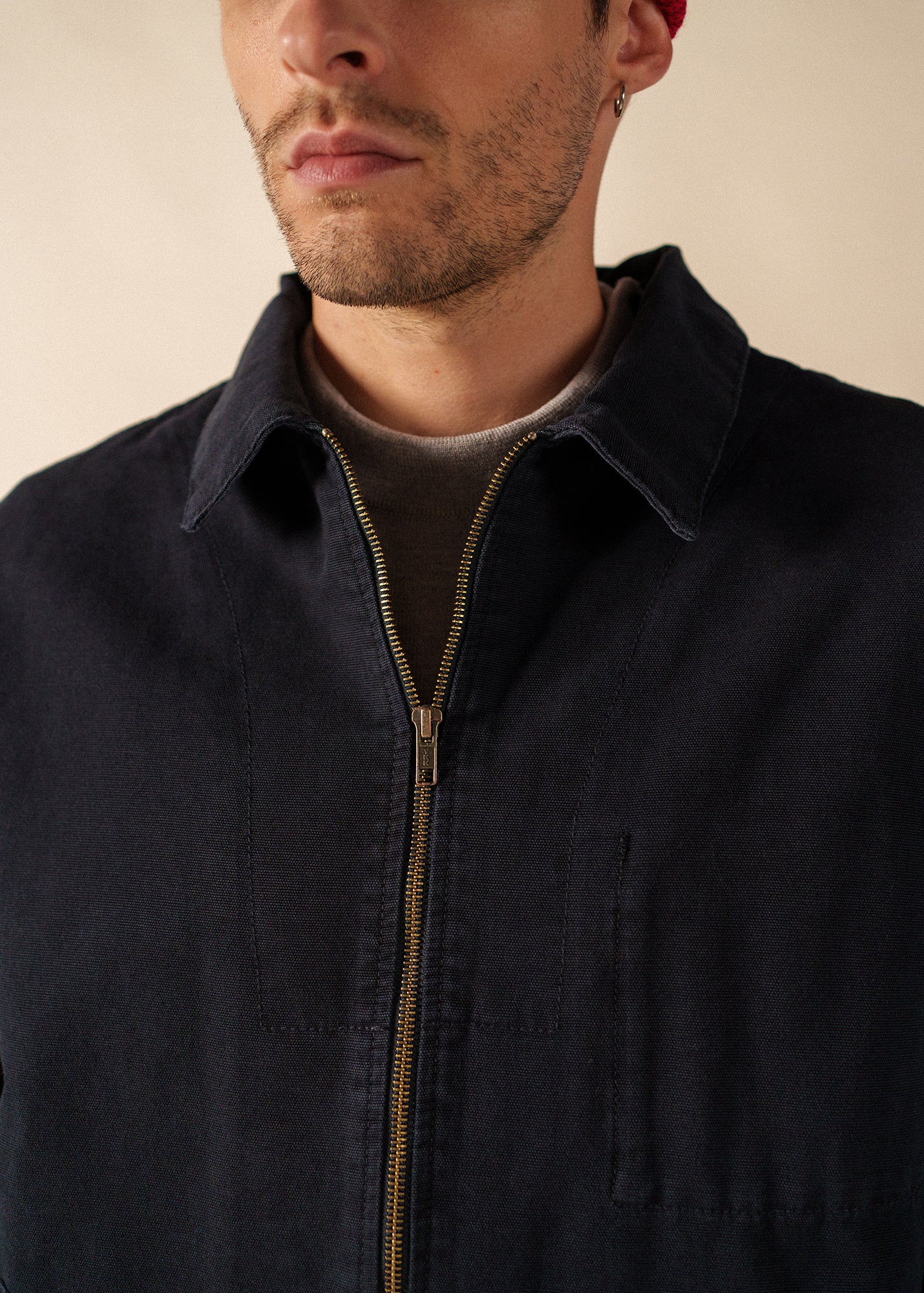 Sirocco fisherman's jacket buttoned, in cotton canvas | SAINT Sirocco fisherman's jacket buttoned, in cotton canvas | SAINT