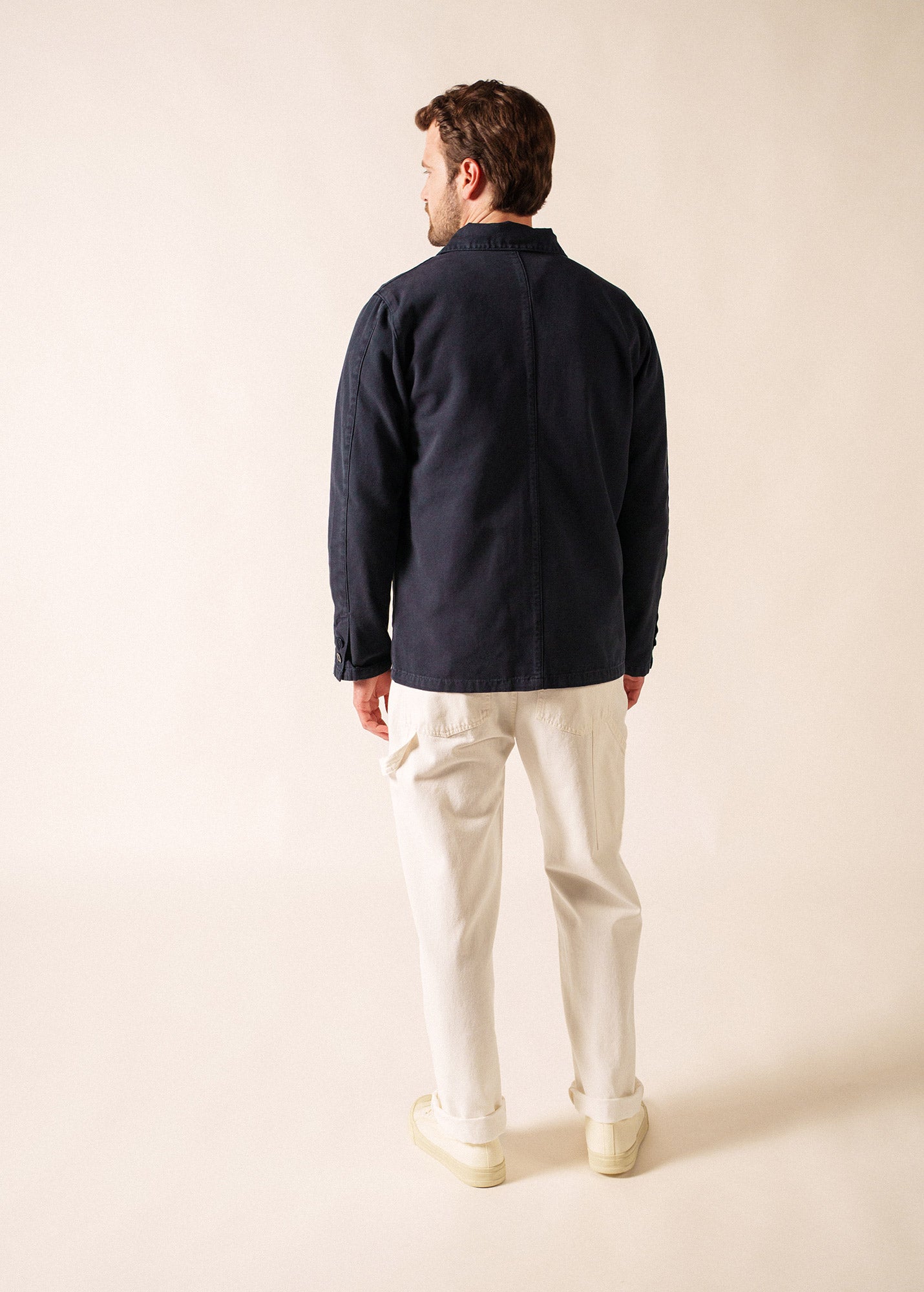 Sirocco fisherman's jacket buttoned, in cotton canvas | SAINT