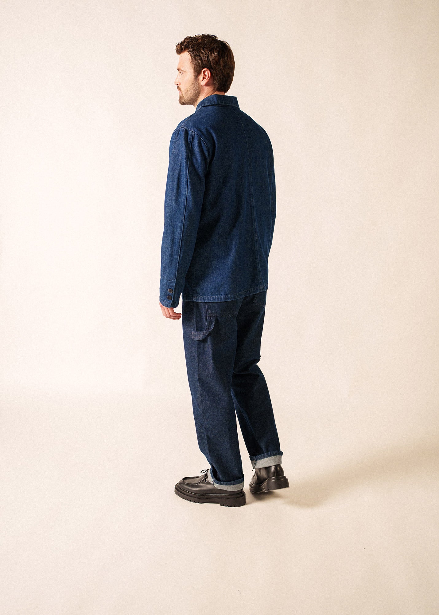 Sirocco fisherman's jacket buttoned, in cotton canvas | SAINT