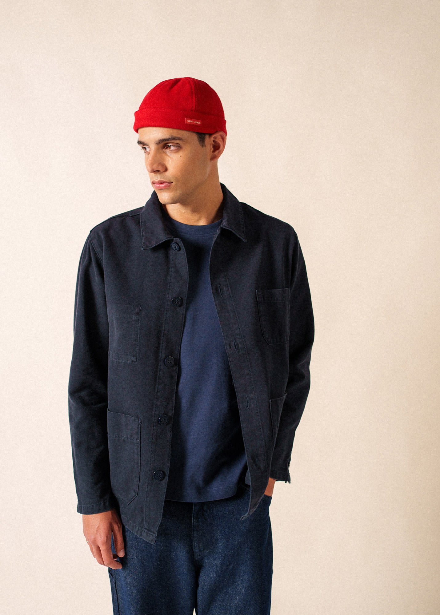 Miki sailor cap with turn-up, in wool | SAINT JAMES Official