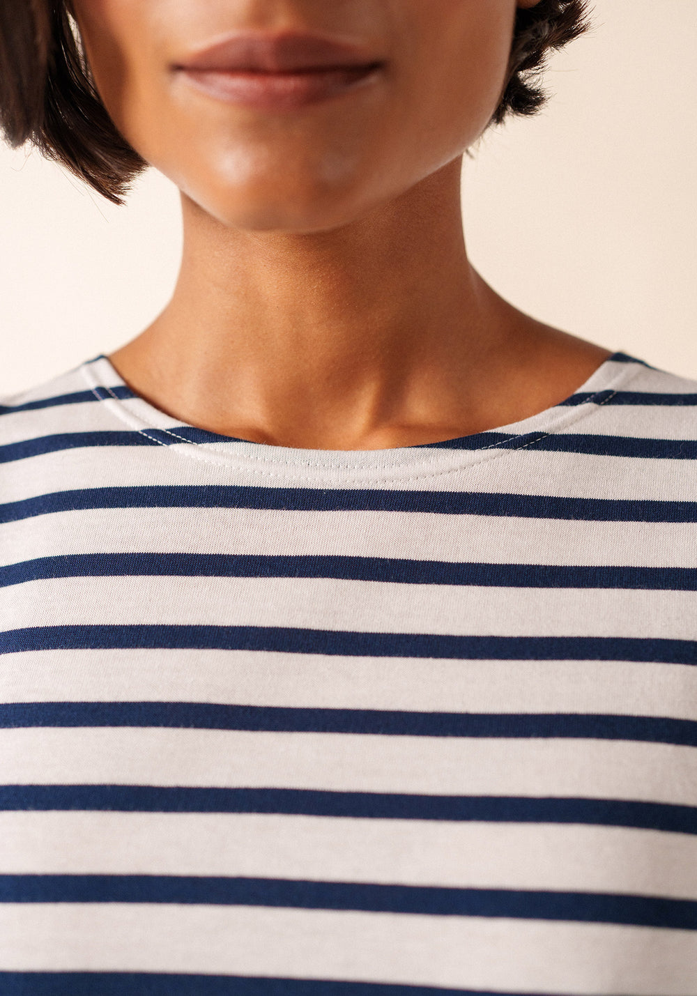 Etrille Breton shirt (NEIGE/MARINE)