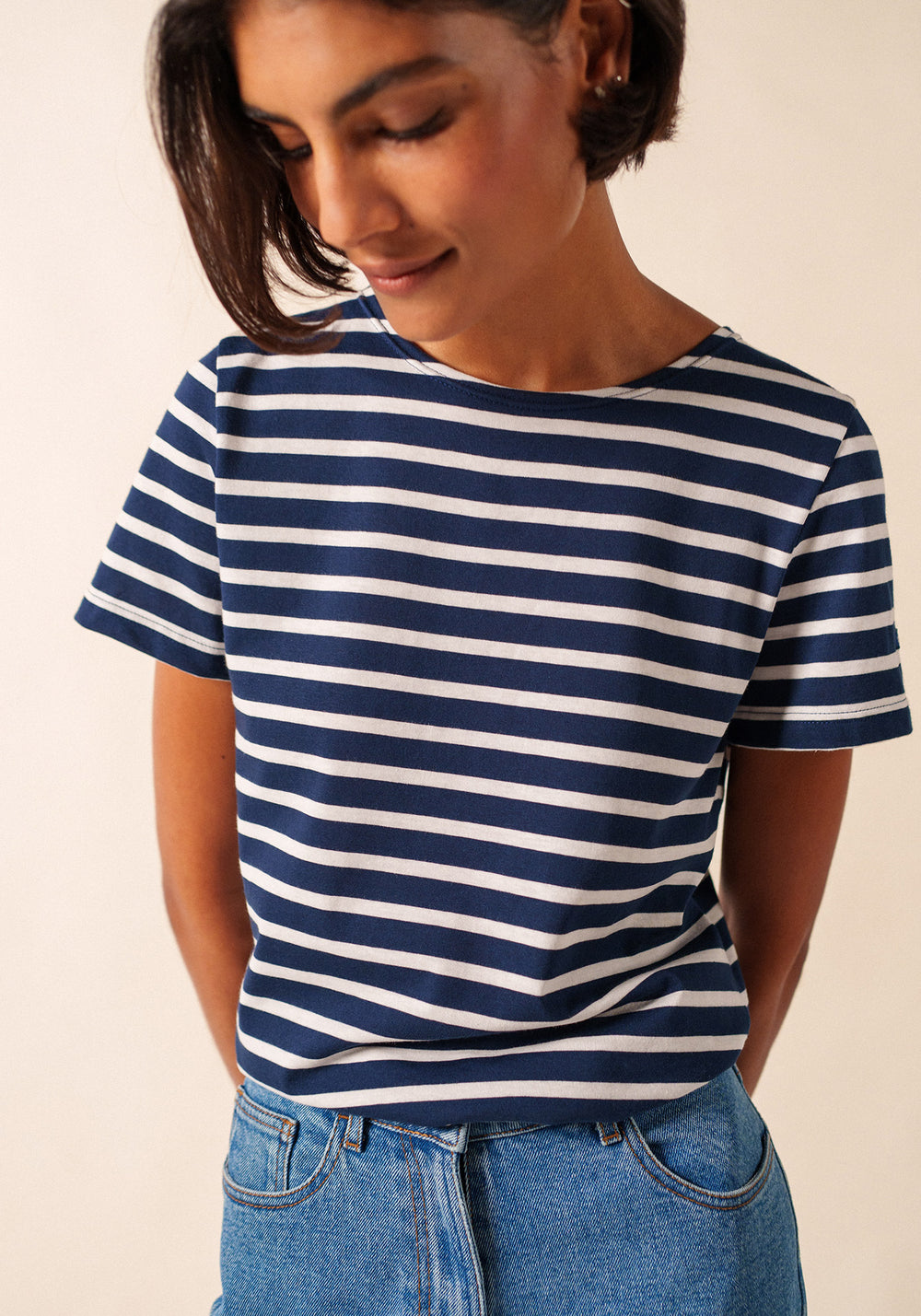 Etrille Breton shirt (MARINE/NEIGE)