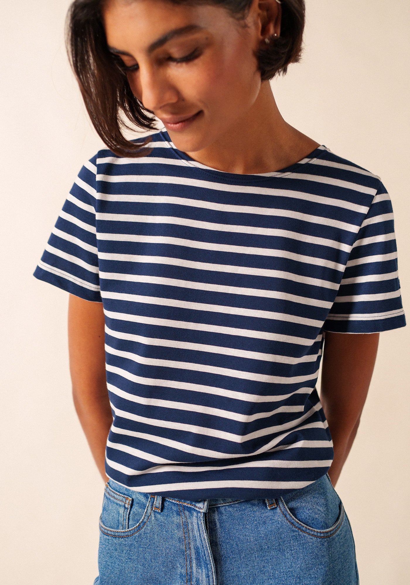 Etrille Breton shirt (MARINE/NEIGE)