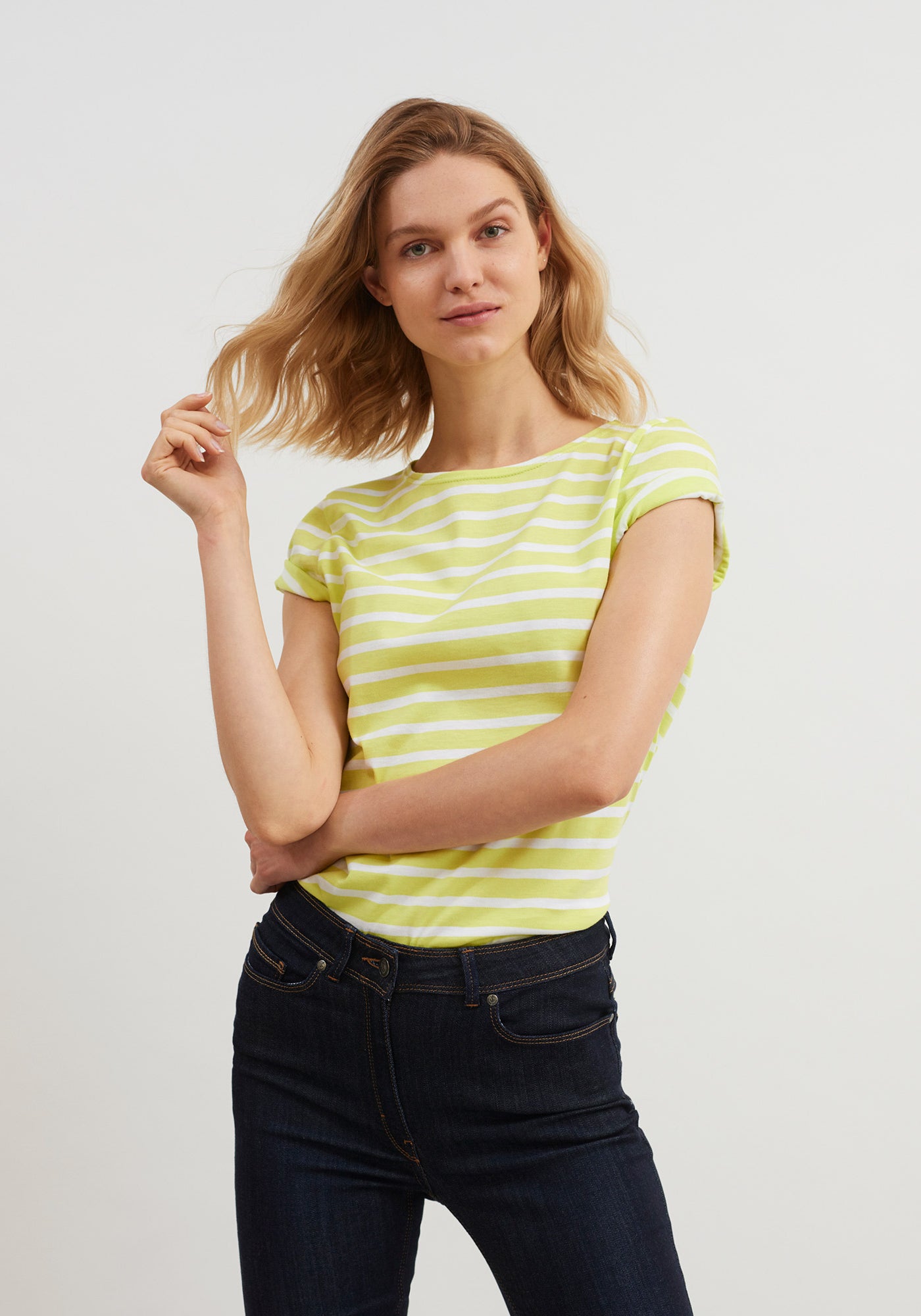 Etrille Breton shirt (LIME/NEIGE)
