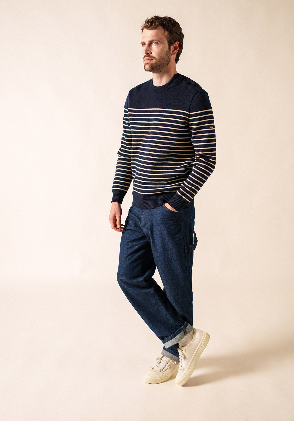 Binic sailor jumper (MARINE/ECRU)