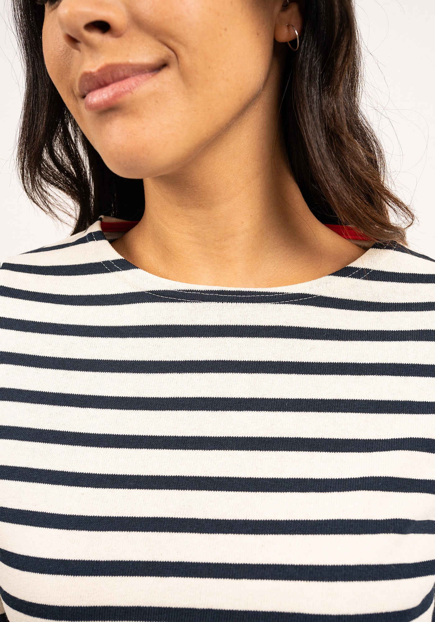 Camisa bretona Vaujany (ECRU/MARINE)