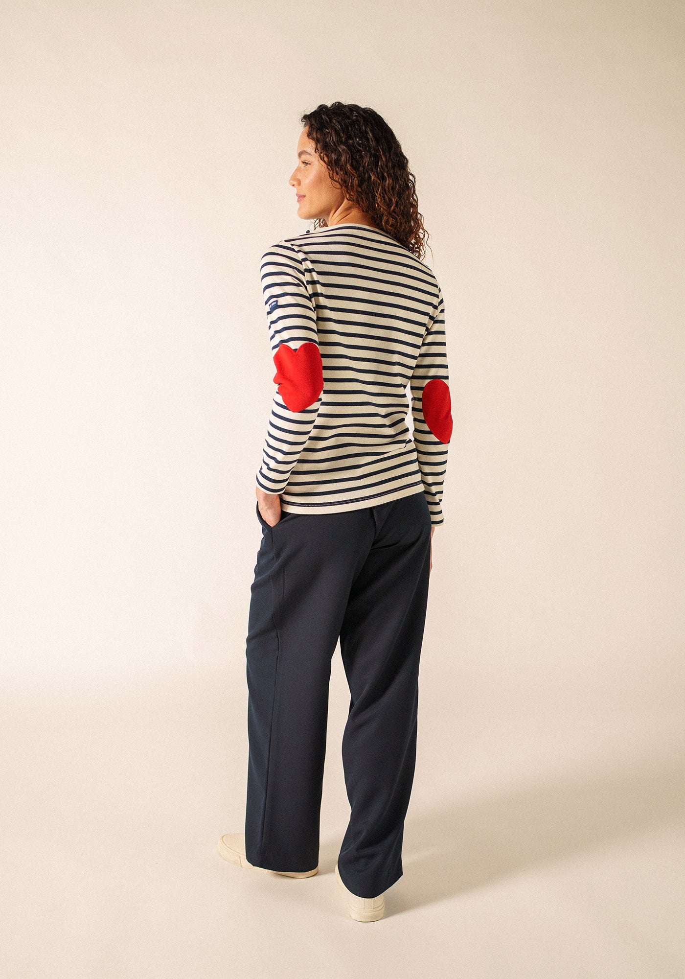 Camisa bretona Vaujany (ECRU/MARINE)