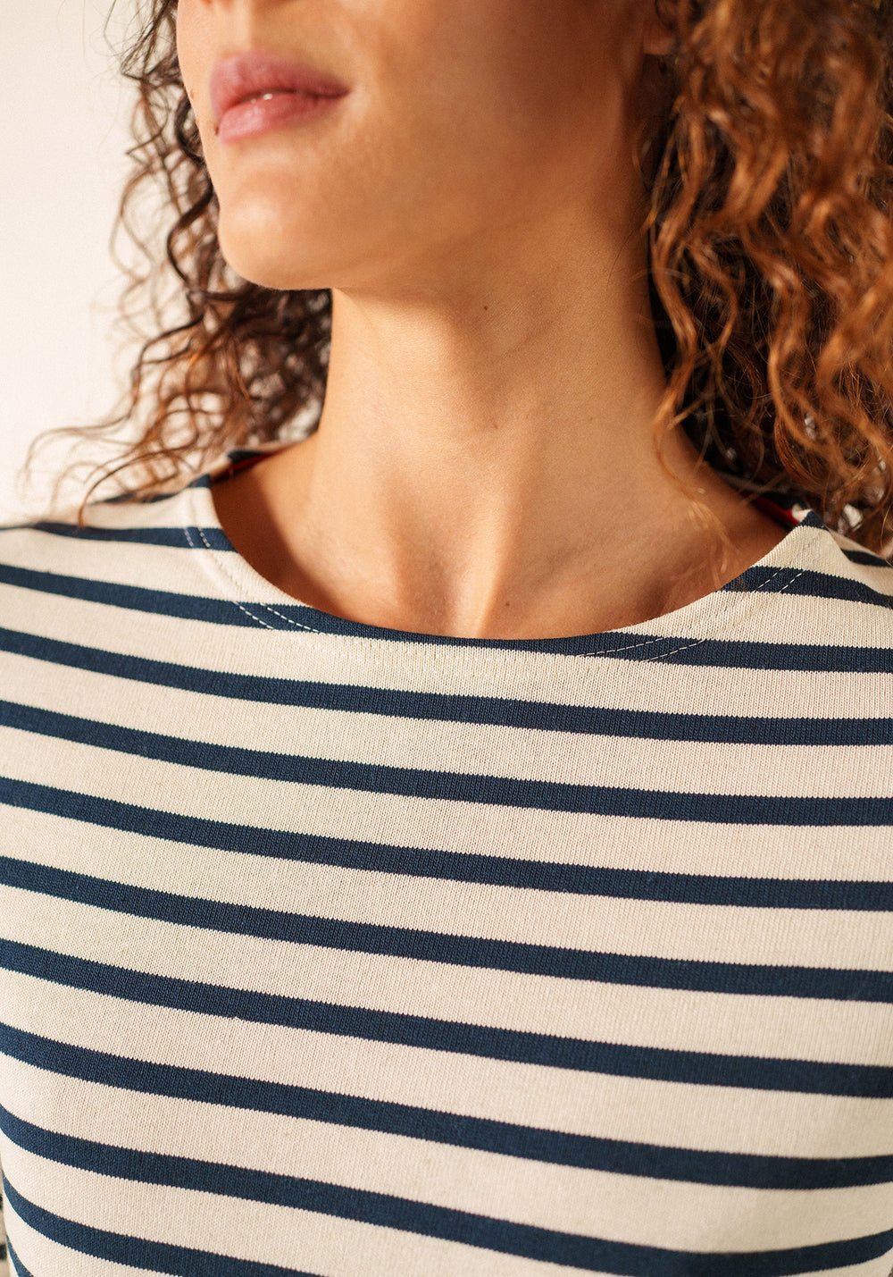 Camisa bretona Vaujany (ECRU/MARINE)