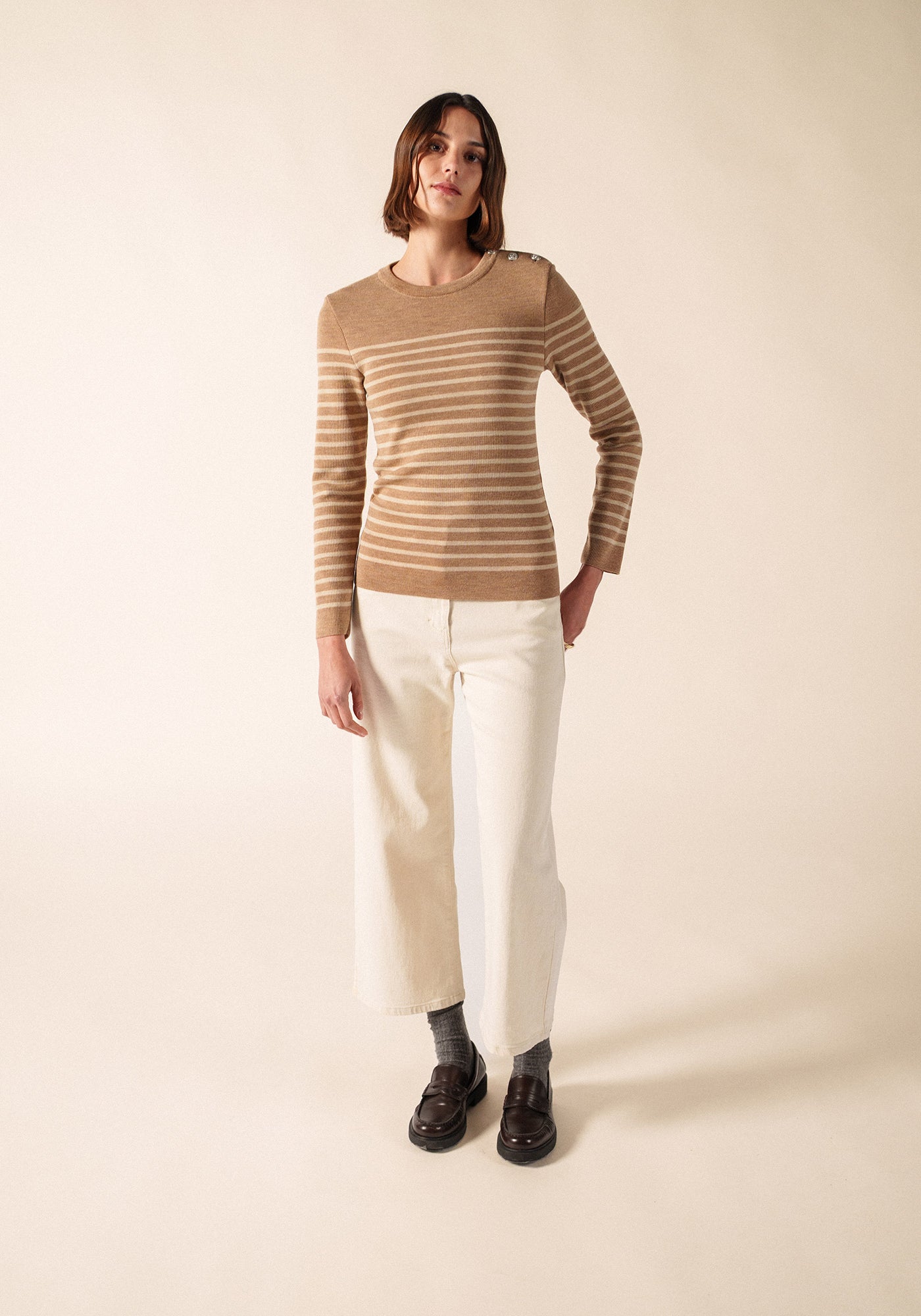 Marée sailor jumper (BEIGE FONCE/BEIGE)
