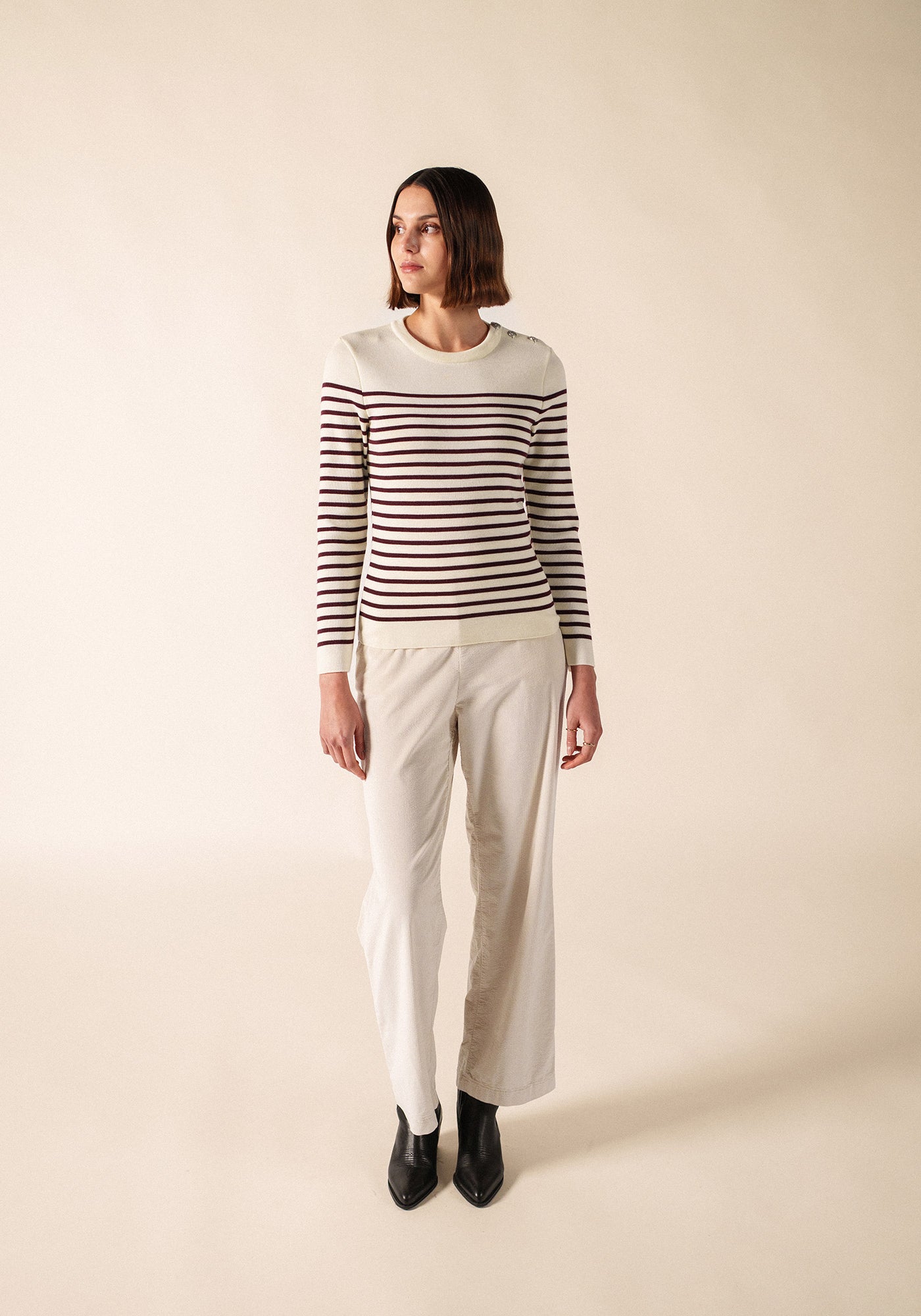 Jersey de marinero Marée (BLANCO/TWEED)