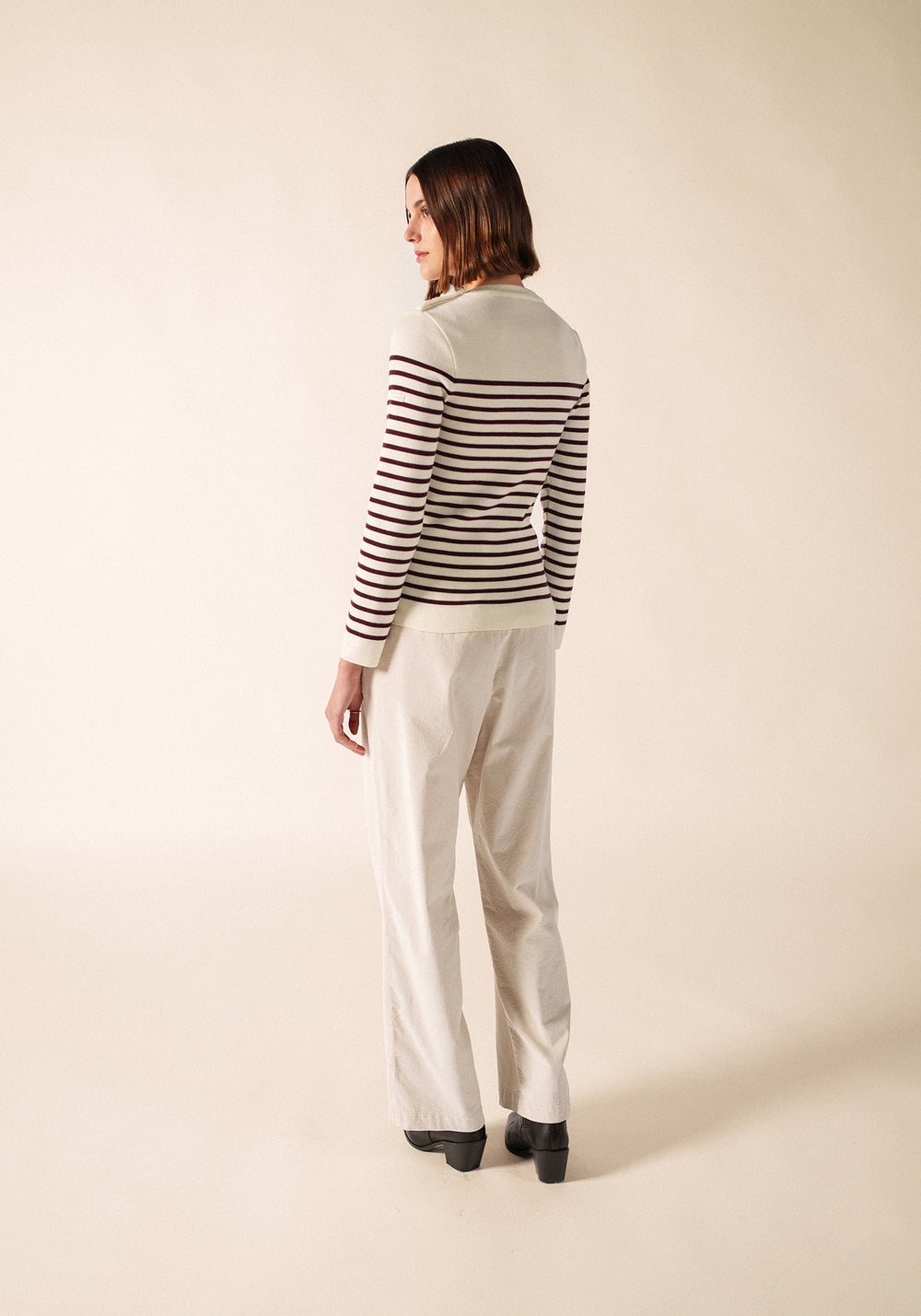 Jersey de marinero Marée (BLANCO/TWEED)