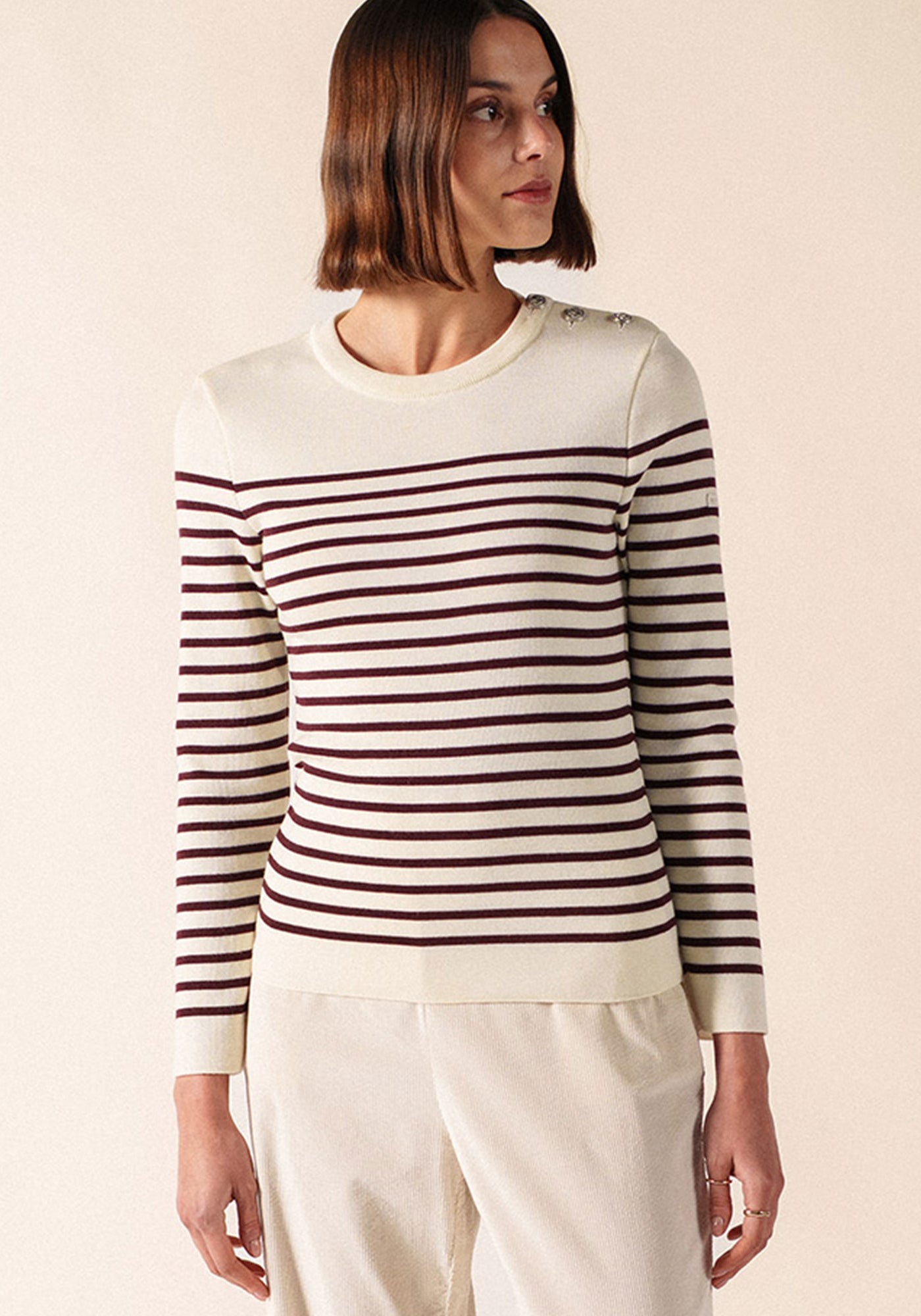Jersey de marinero Marée (BLANCO/TWEED)