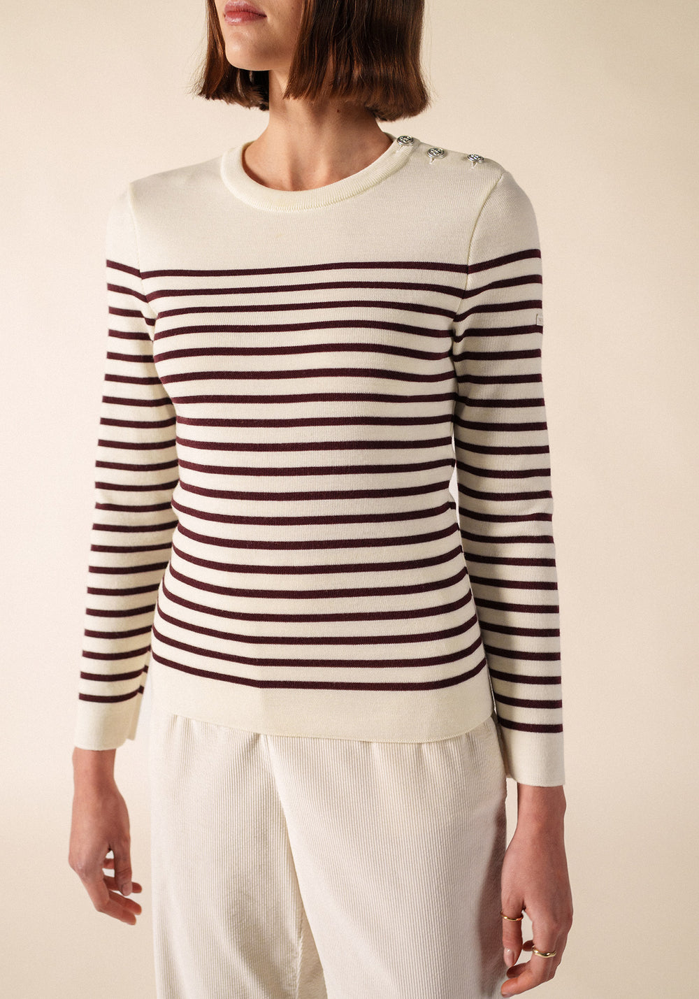 Jersey de marinero Marée (BLANCO/TWEED)