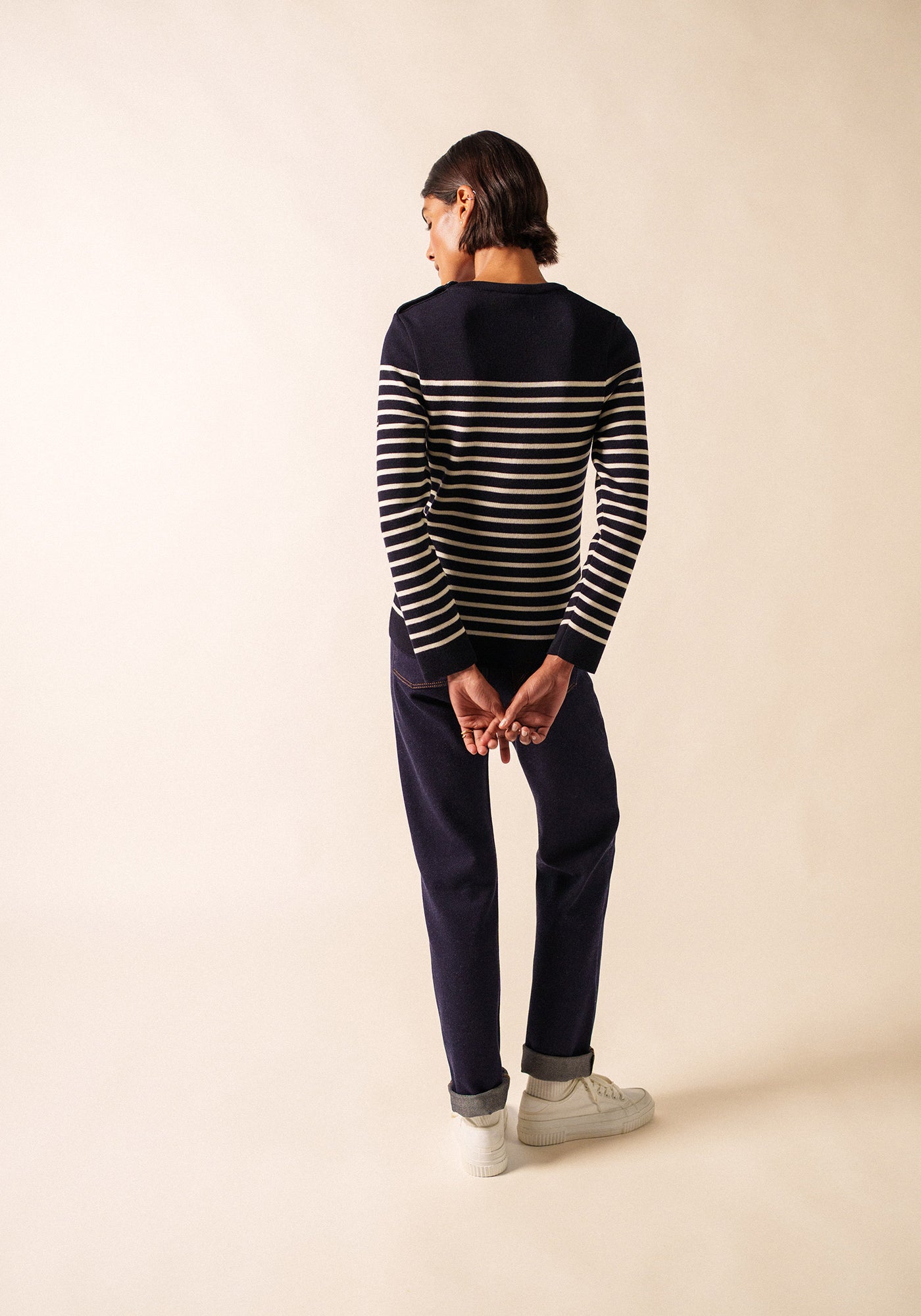 Marée sailor jumper (NAVY/ECUME)