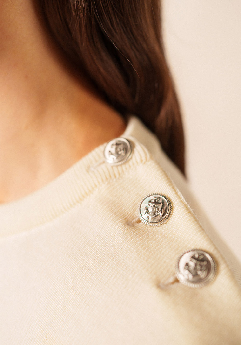 Marée authentic striped sailor jumper - slim fit, in wool (ECUME/TULIPE)