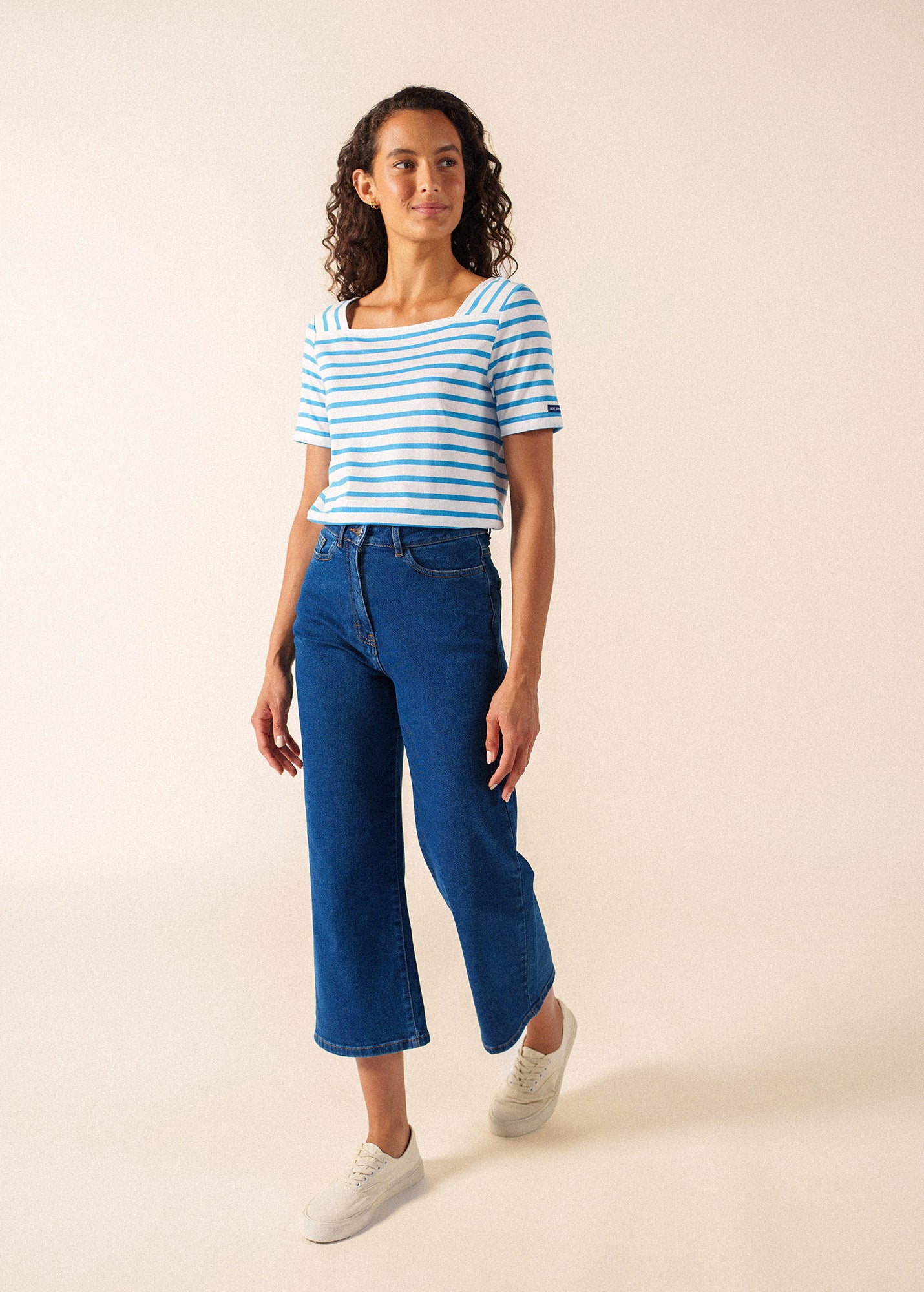 frankygrow セーラーtops BLUESTRIPE Baylee Knit Tee - Heaven Blue
