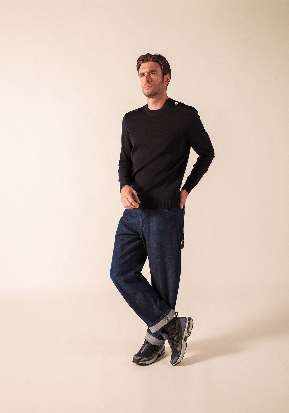 Mondiovision Bretagne jumper (NAVY/MULTICO)