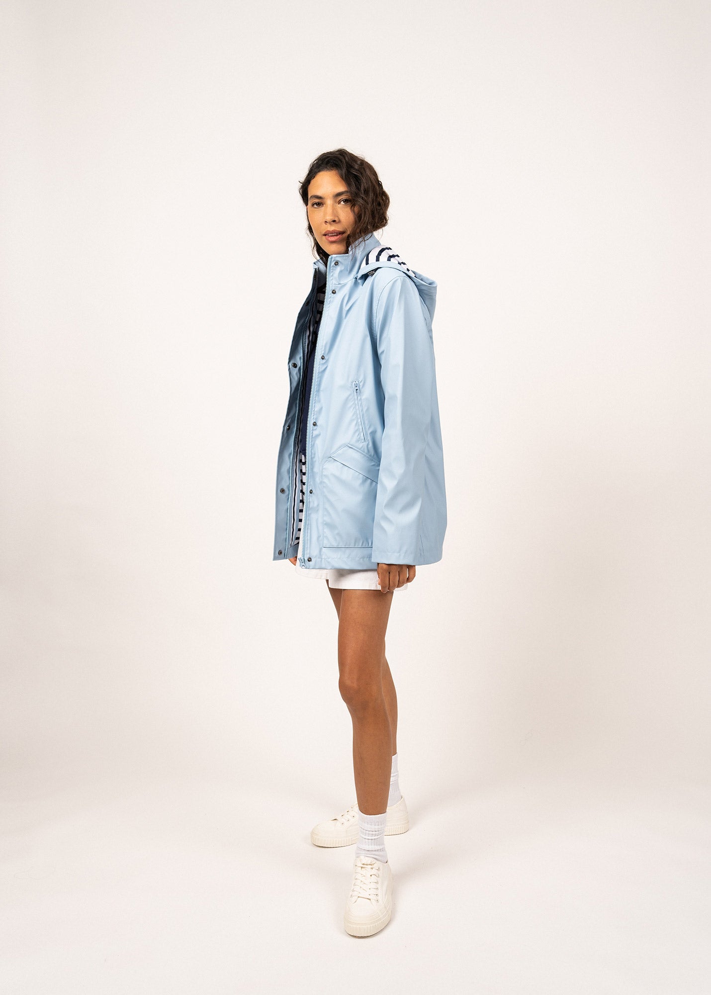 Ste Morgane parka waterproof, striped jersey lining | SAINT JAMES