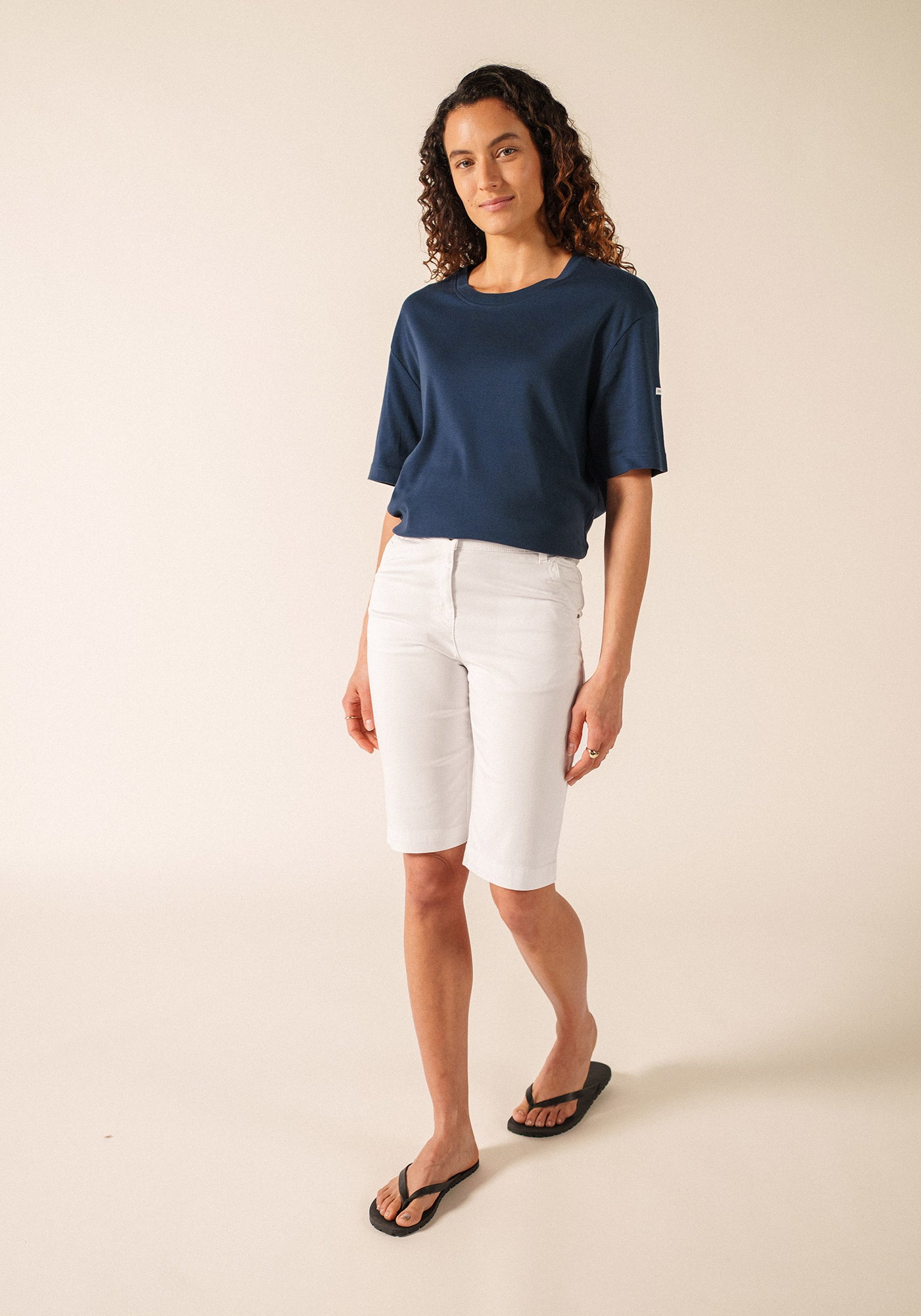 Pantalones cortos tipo bermuda Samantha (BLANC)