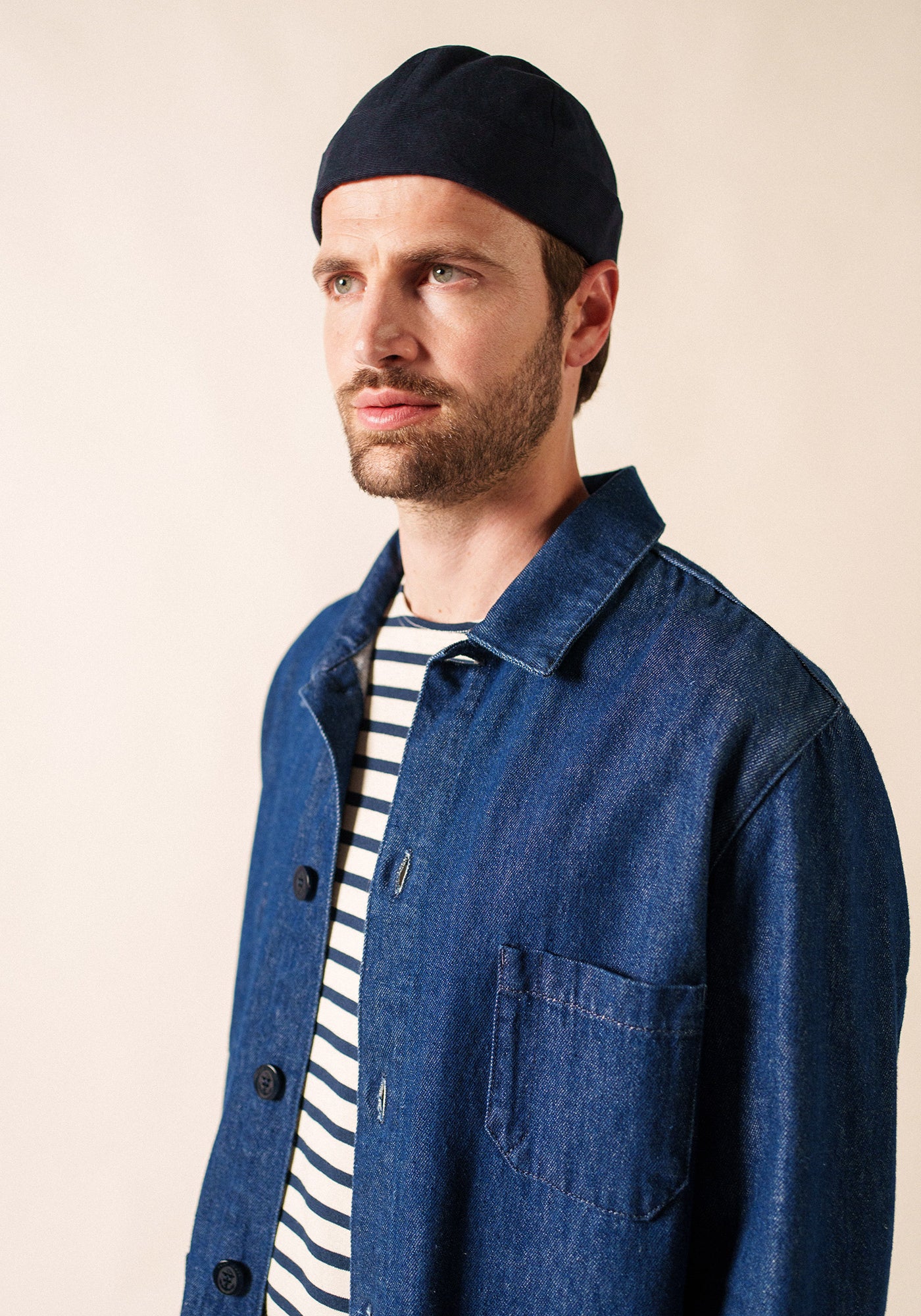 Miki Canevas hat (MARINE)