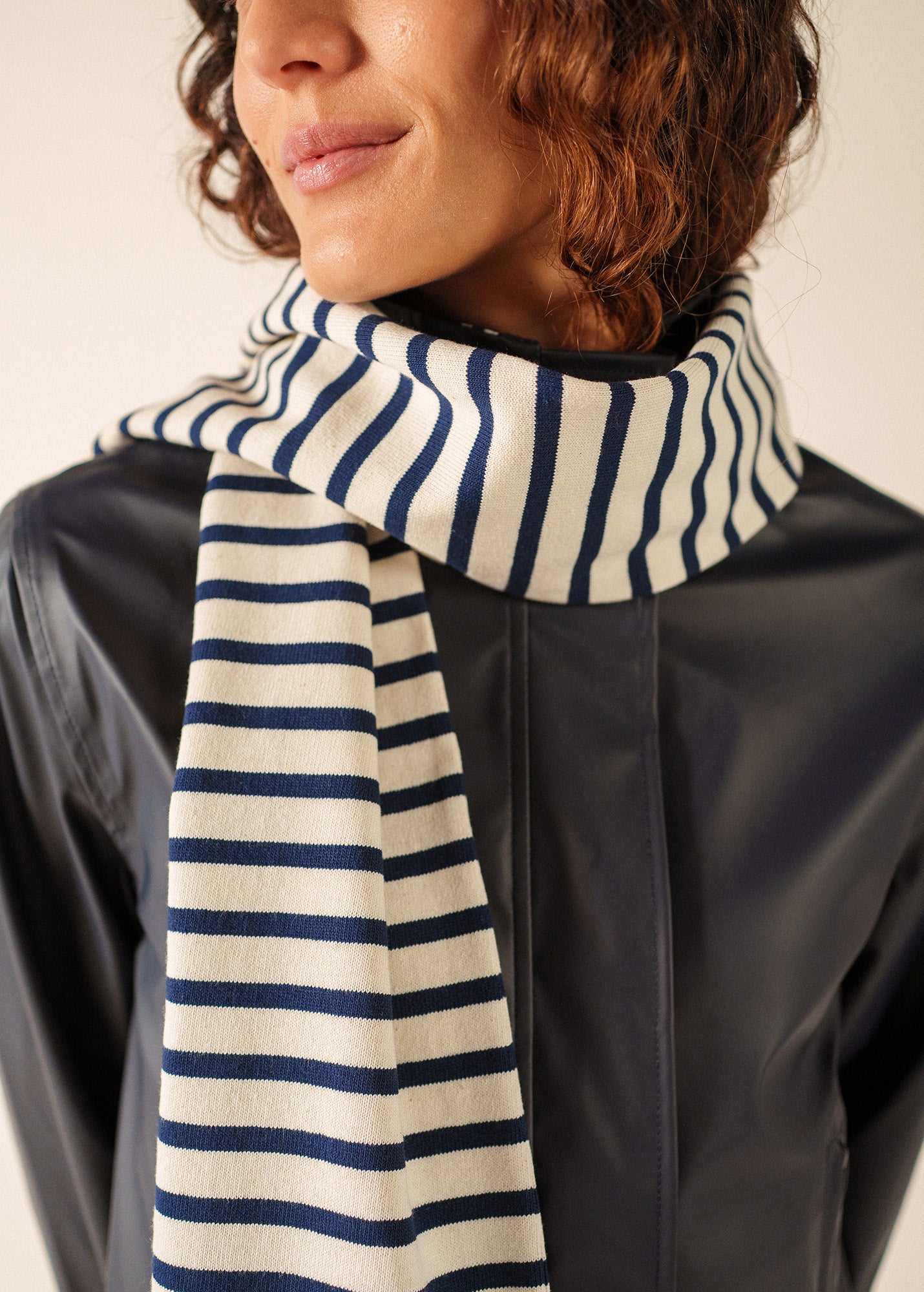 Adam striped scarf in thick cotton | SAINT JAMES Official website