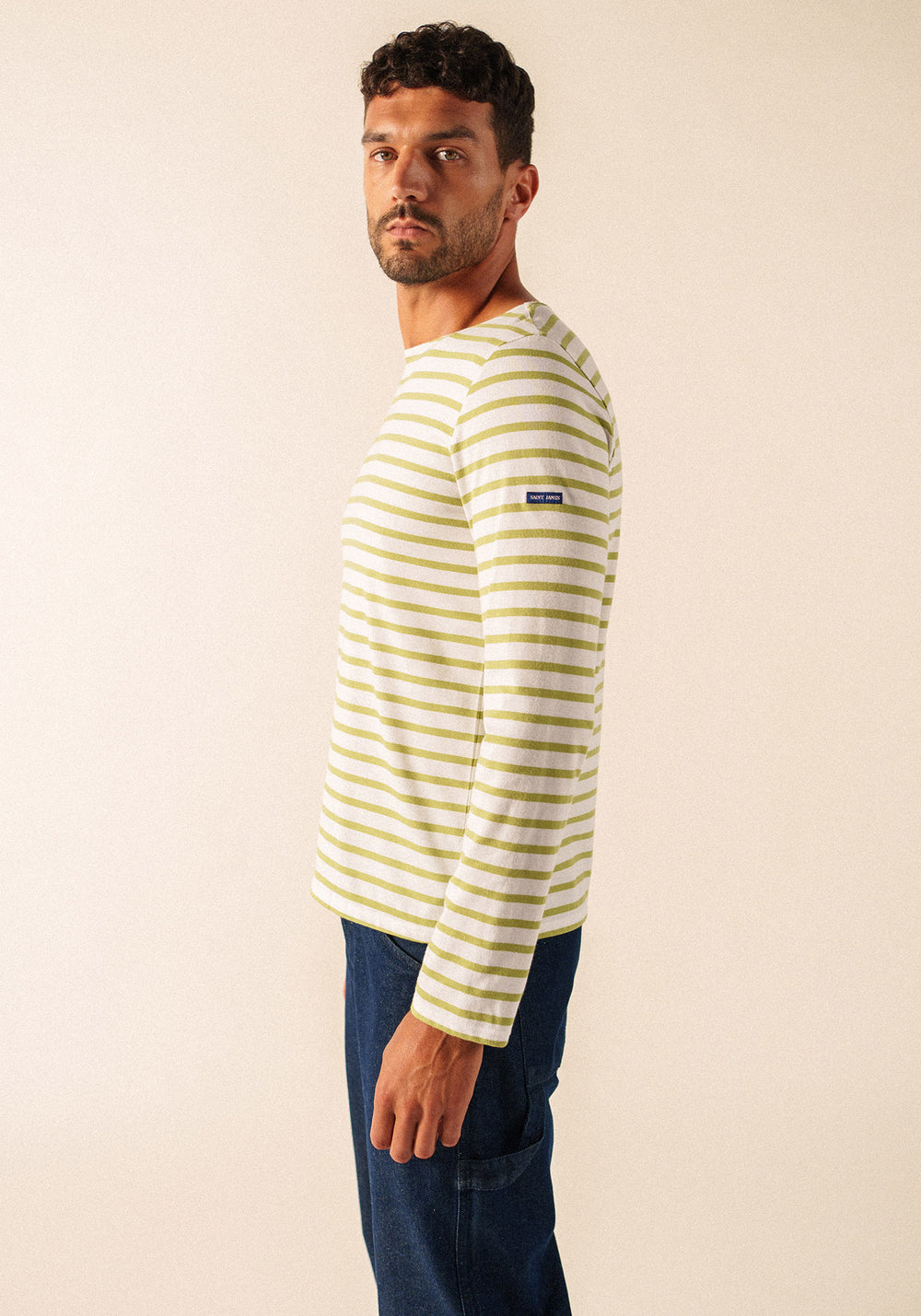 Minquiers Breton shirt (NEIGE/OIL)