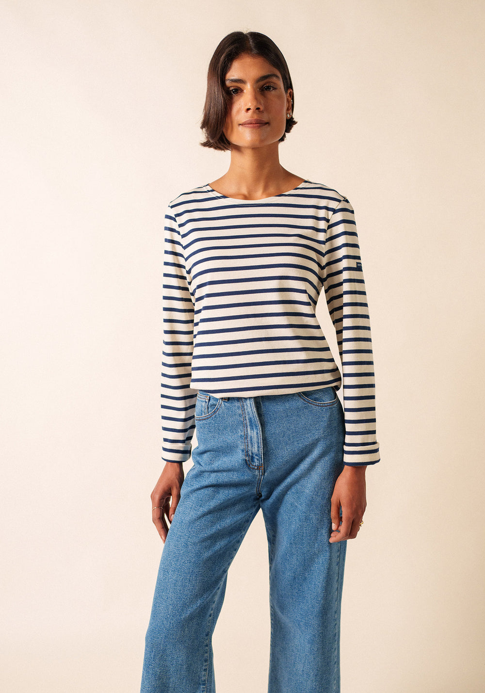 Minquiers Breton shirt (ECRU/MARINE)