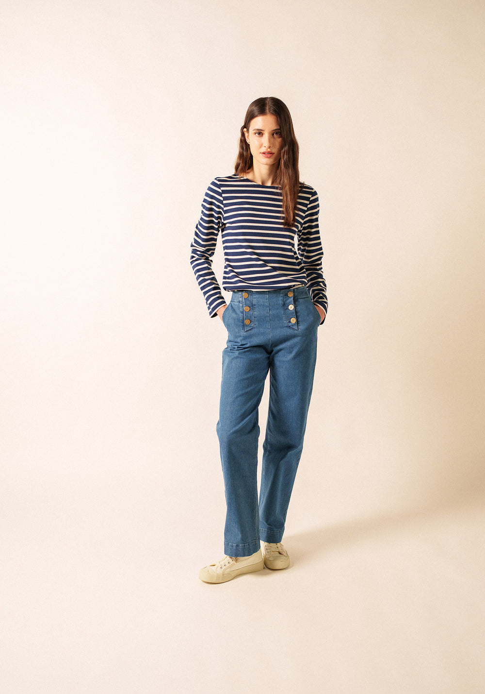 Minquiers Breton shirt (MARINE/ECRU)