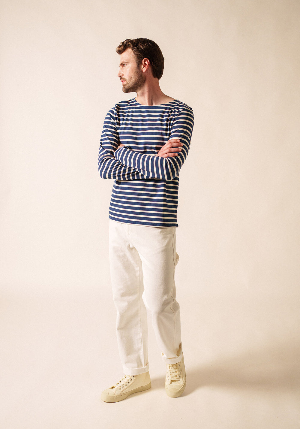 Minquiers Breton shirt (MARINE/ECRU)