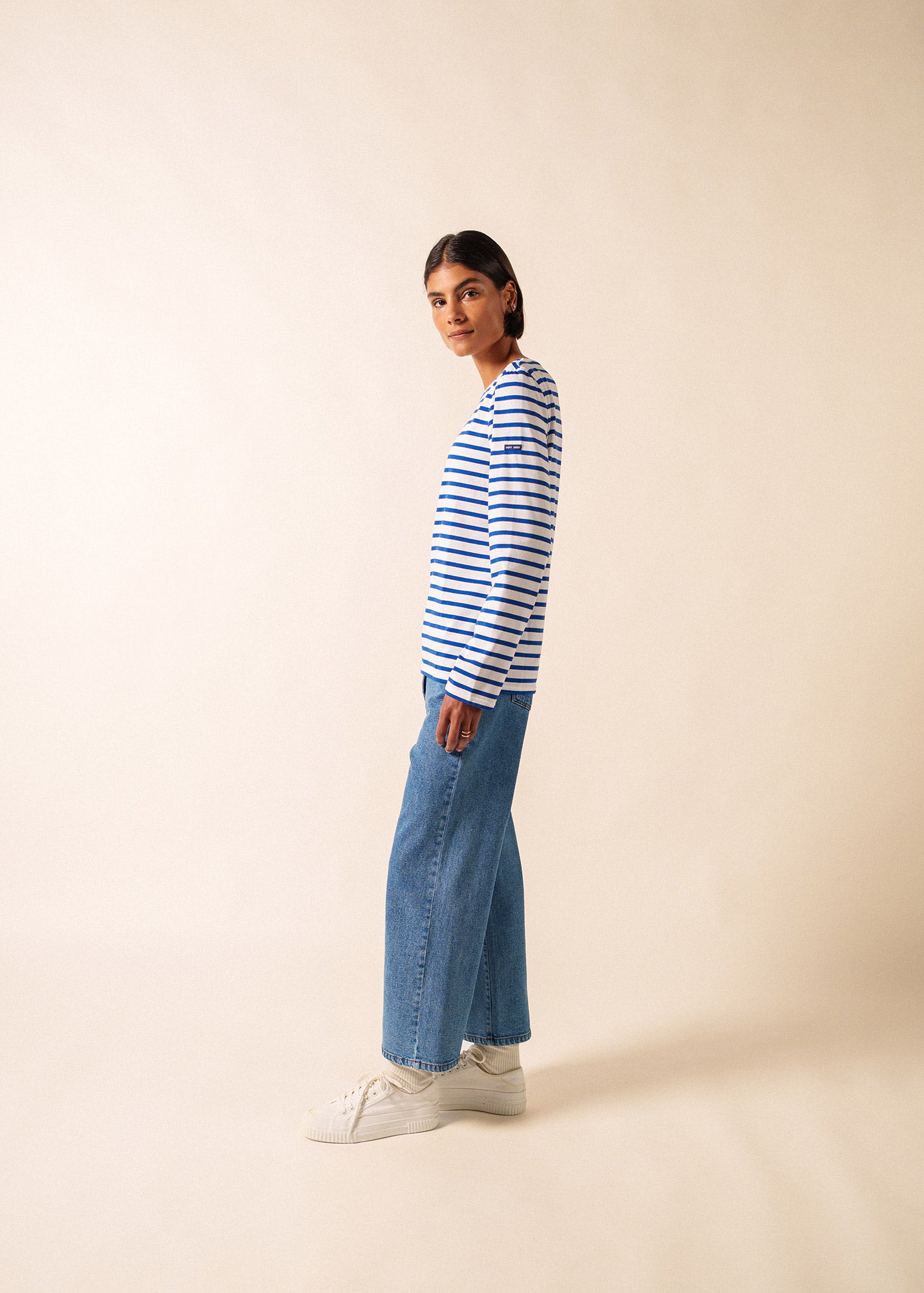 Minquiers unisex striped sailor shirt regular fit, in light cotton