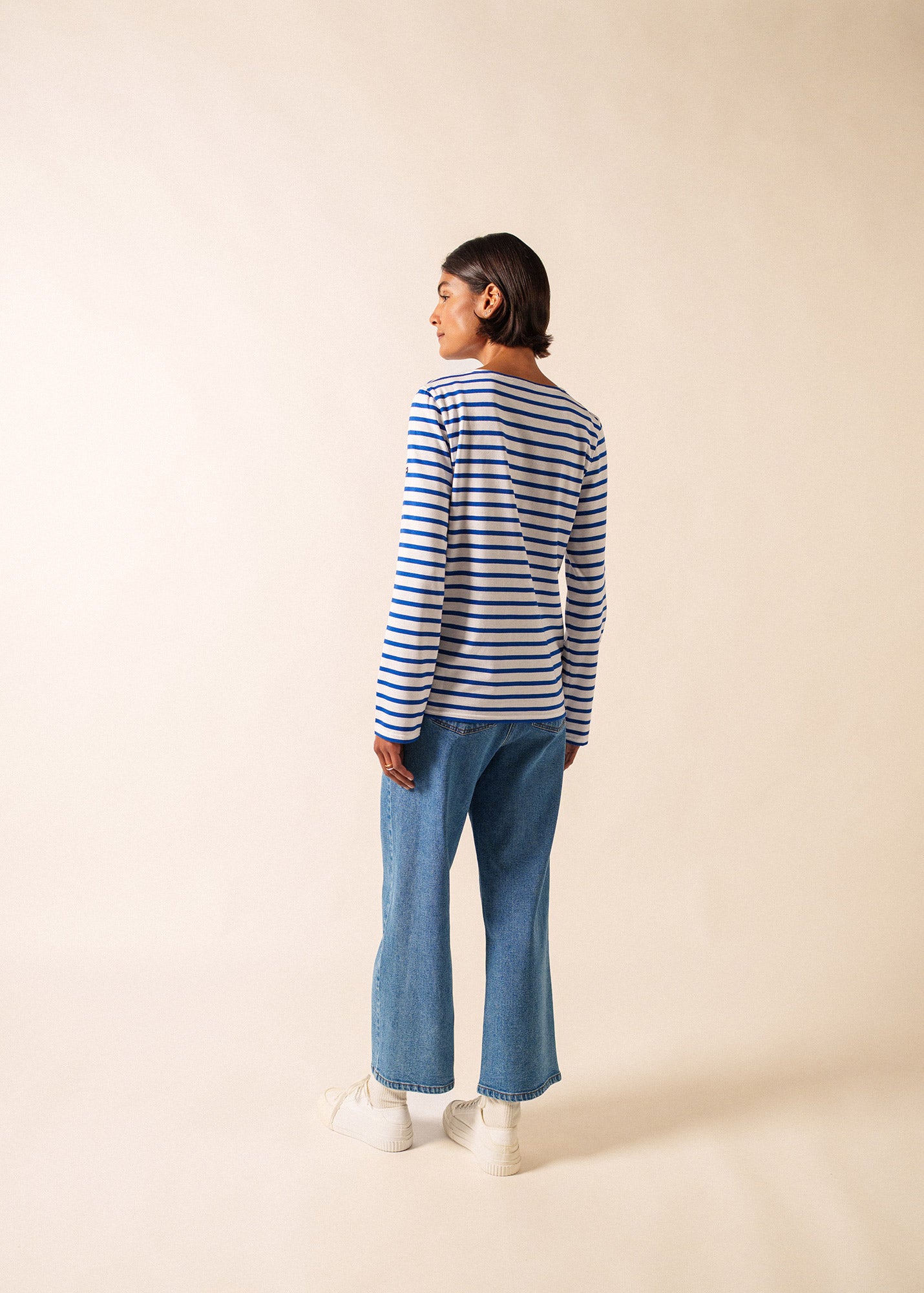 Minquiers unisex striped sailor shirt regular fit, in light cotton