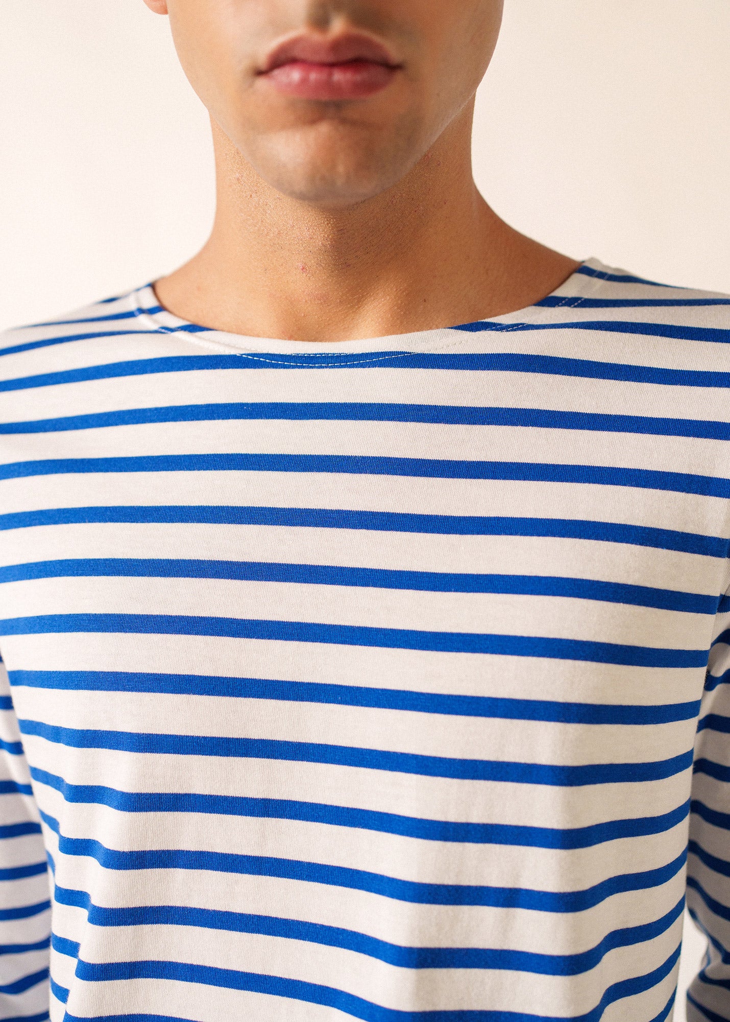 Minquiers unisex striped sailor shirt regular fit, in light cotton
