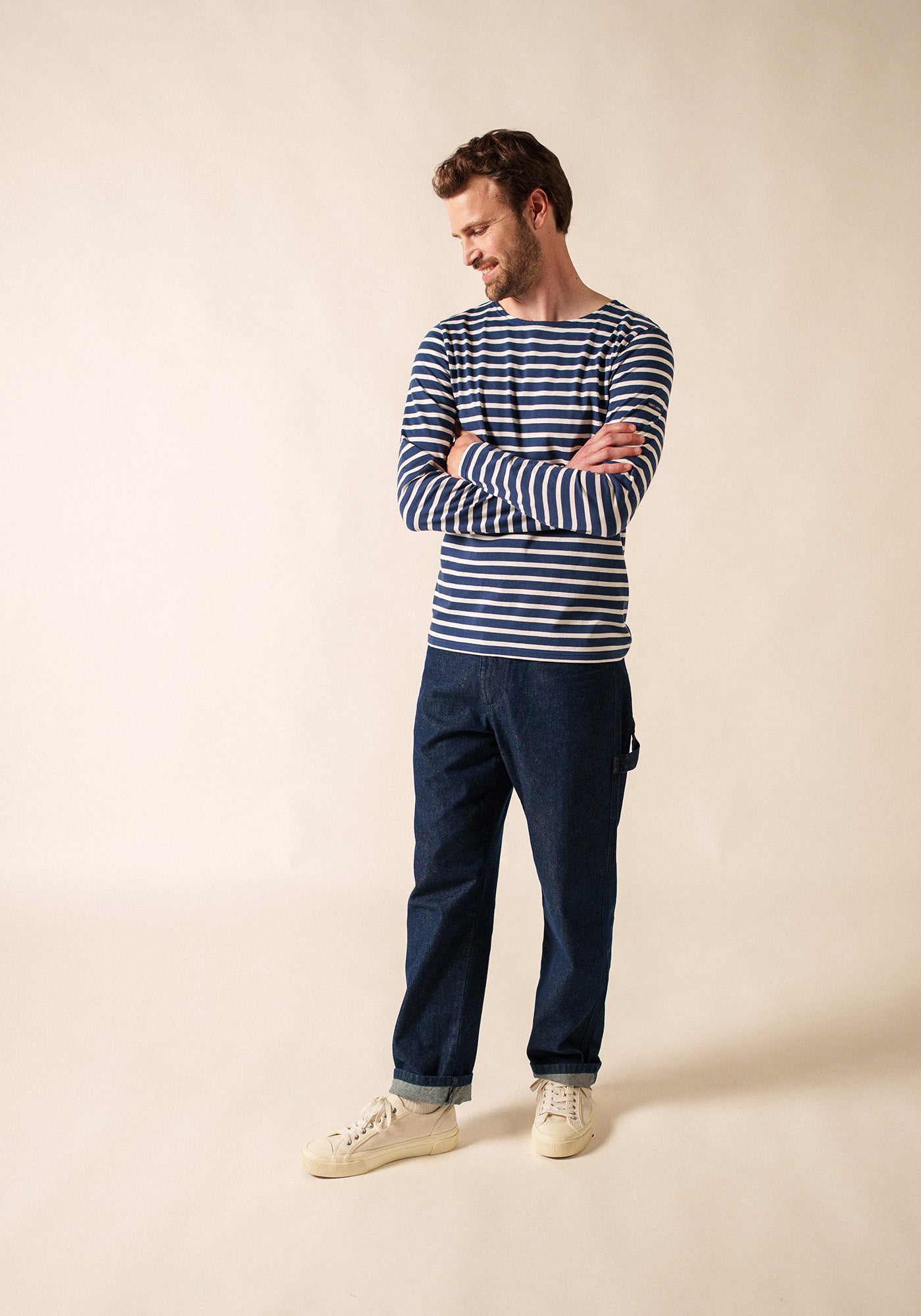 Minquiers Breton shirt (MARINE/NEIGE)