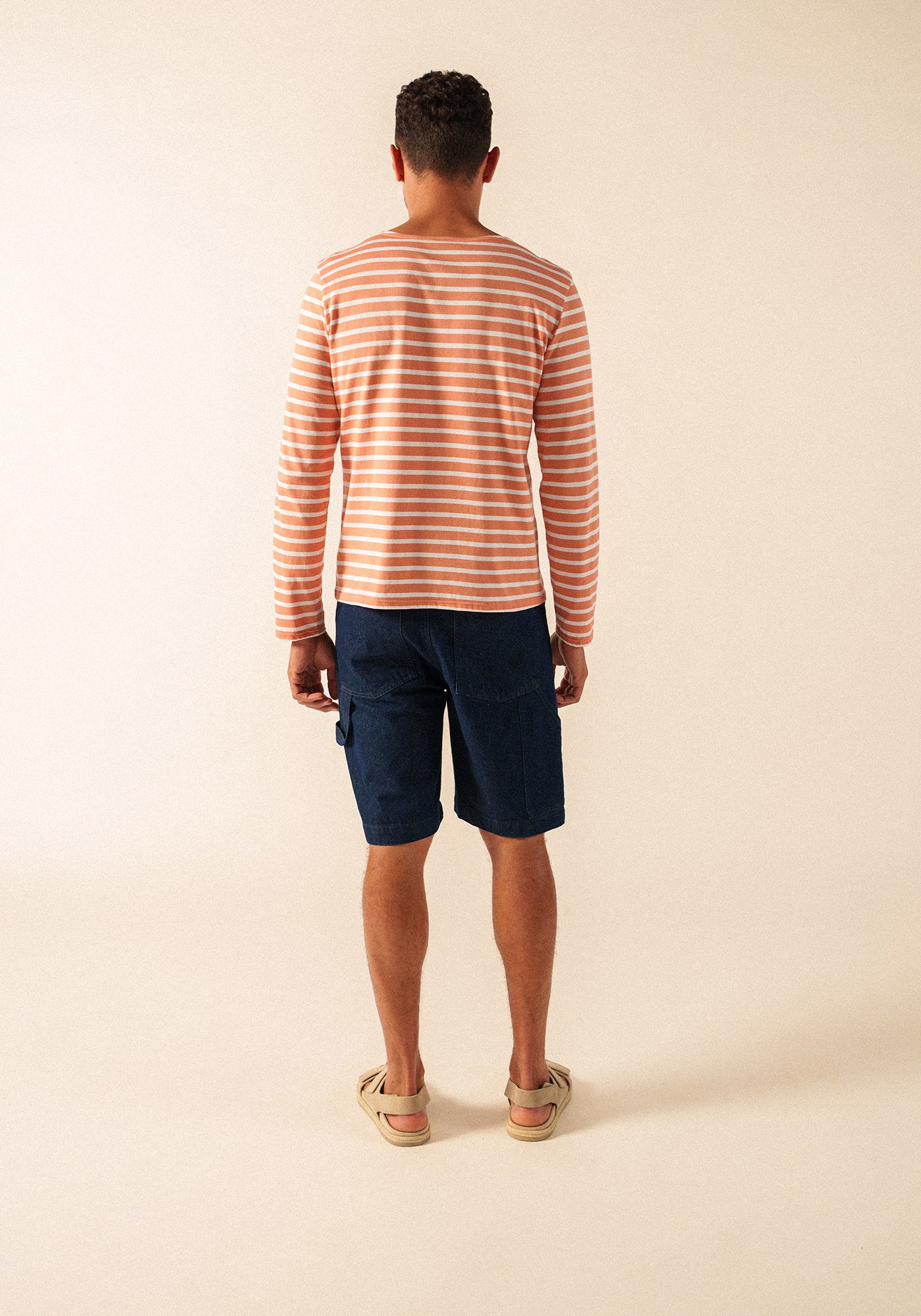 Camisa bretona Minquiers (ARGILE/NEIGE)