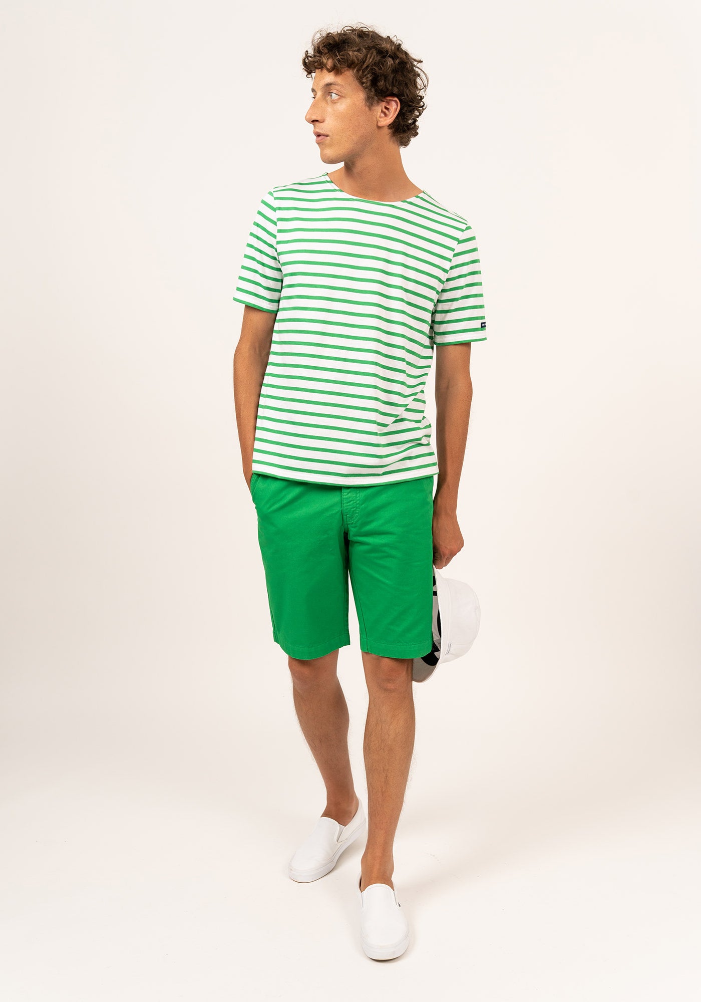 Levant Breton shirt (NEIGE/VERT)