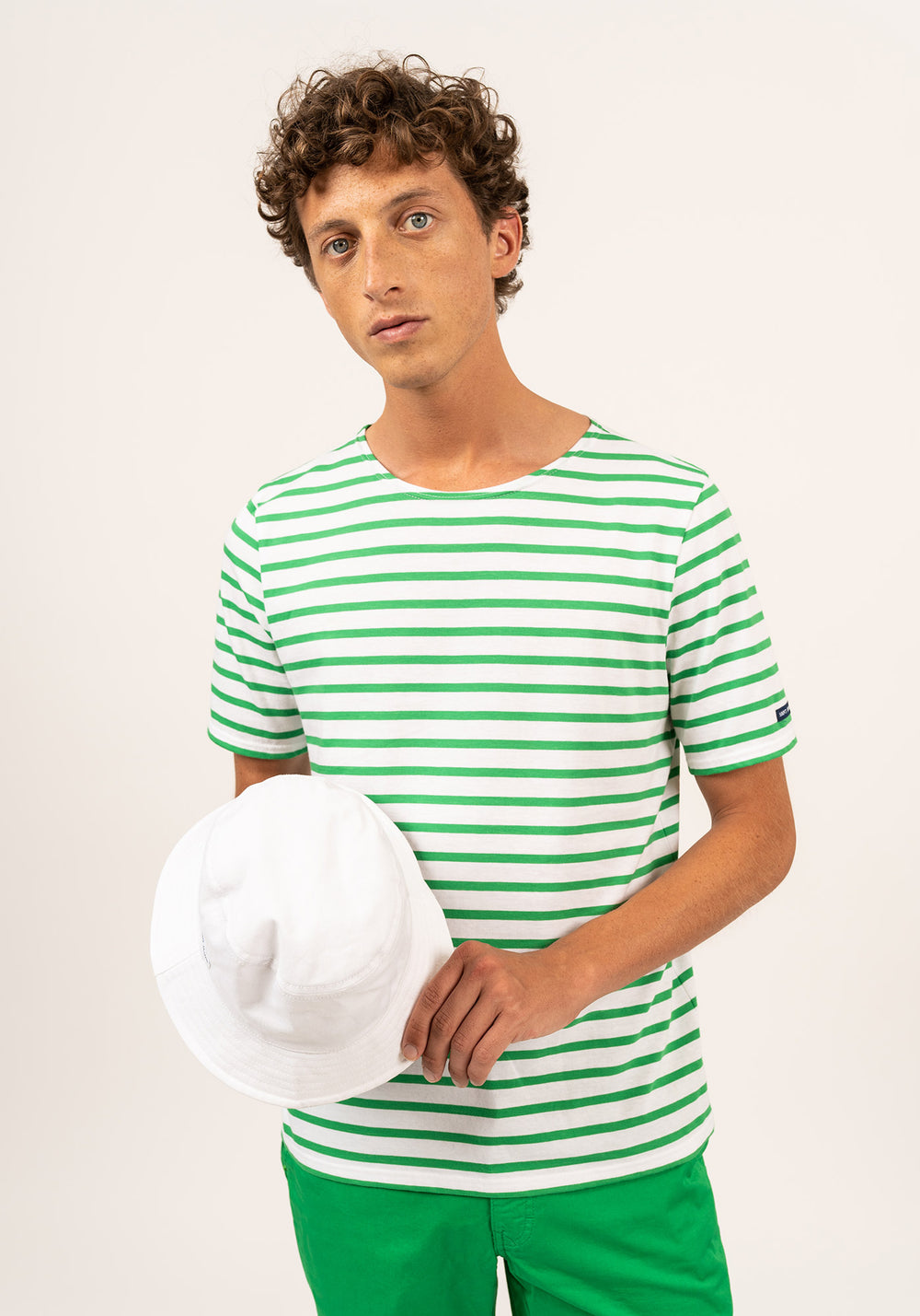 Levant Breton shirt (NEIGE/VERT)